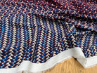 WOOLPEACH FOND NOIR MOTIF LOSANGE MARRON BLEU BEIGE - My Little Coupon