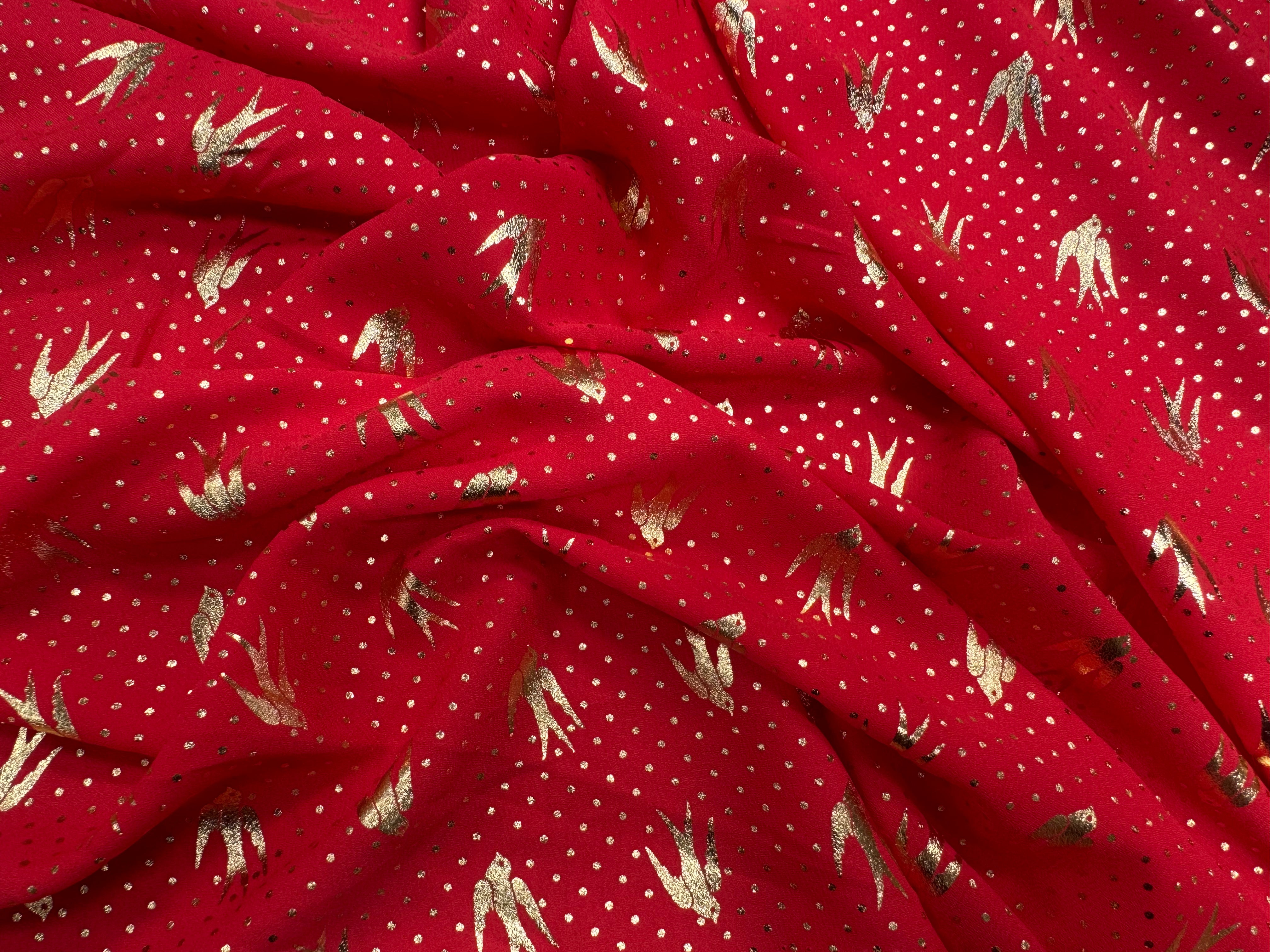 WOOLPEACH FOND ROUGE POIDS OISEAUX DORÉS - My Little Coupon
