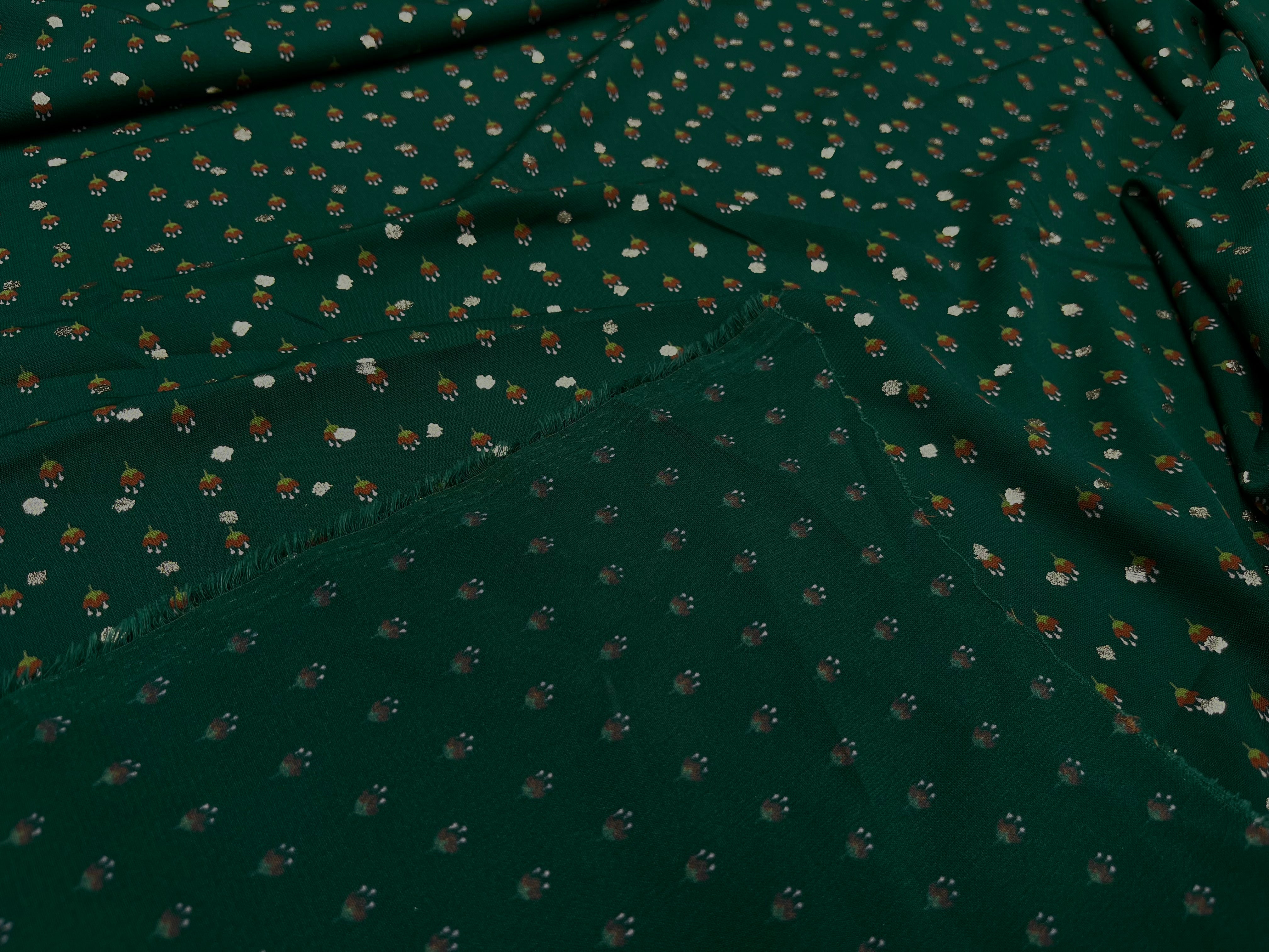 WOOLPEACH VERT PETIT FLEUR TACHE ARGENTÉE - My Little Coupon