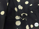 CREPE MAROCAIN 100% VISCOSE NOIR POIS BLANC CASSÉ - My Little Coupon