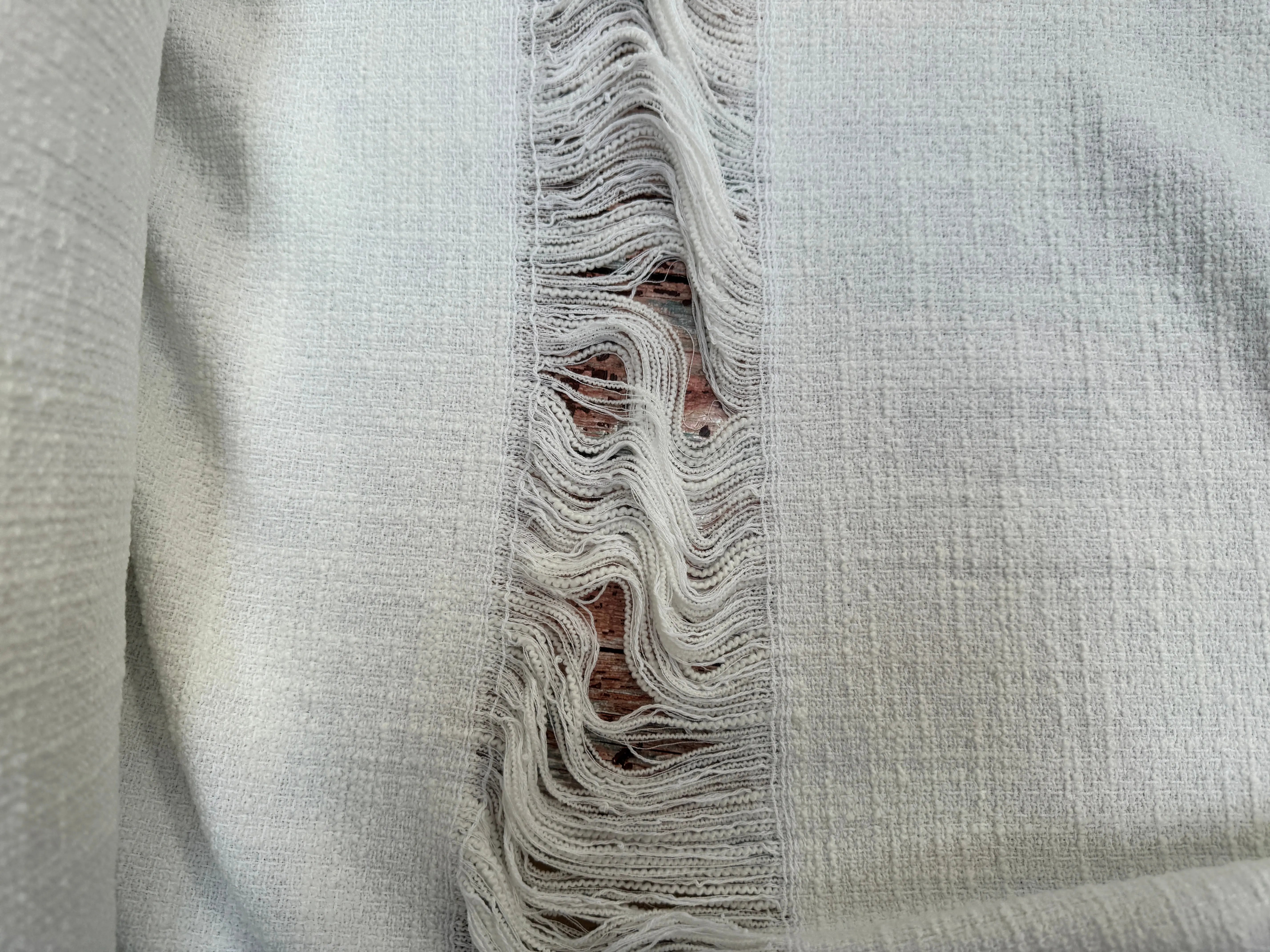 (Chute)TWEED PRINTEMPS PANNEAUX BLANC LEGEREMENT IVOIRE - My Little Coupon