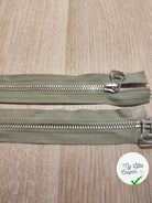 FERMETURE RIRI METAL NON SÉPARABLE DOUBLE CHEMINS 80CM VERT CLAIR - My Little Coupon
