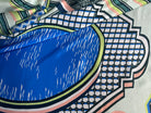 SATIN DE SOIE ITALIEN IMPRIMÉ CREATORE GEOMETRIQUE - My Little Coupon
