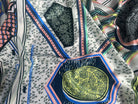 SATIN DE SOIE ITALIEN IMPRIMÉ CREATORE GEOMETRIQUE - My Little Coupon