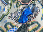 SATIN DE SOIE ITALIEN IMPRIMÉ CREATORE GEOMETRIQUE - My Little Coupon