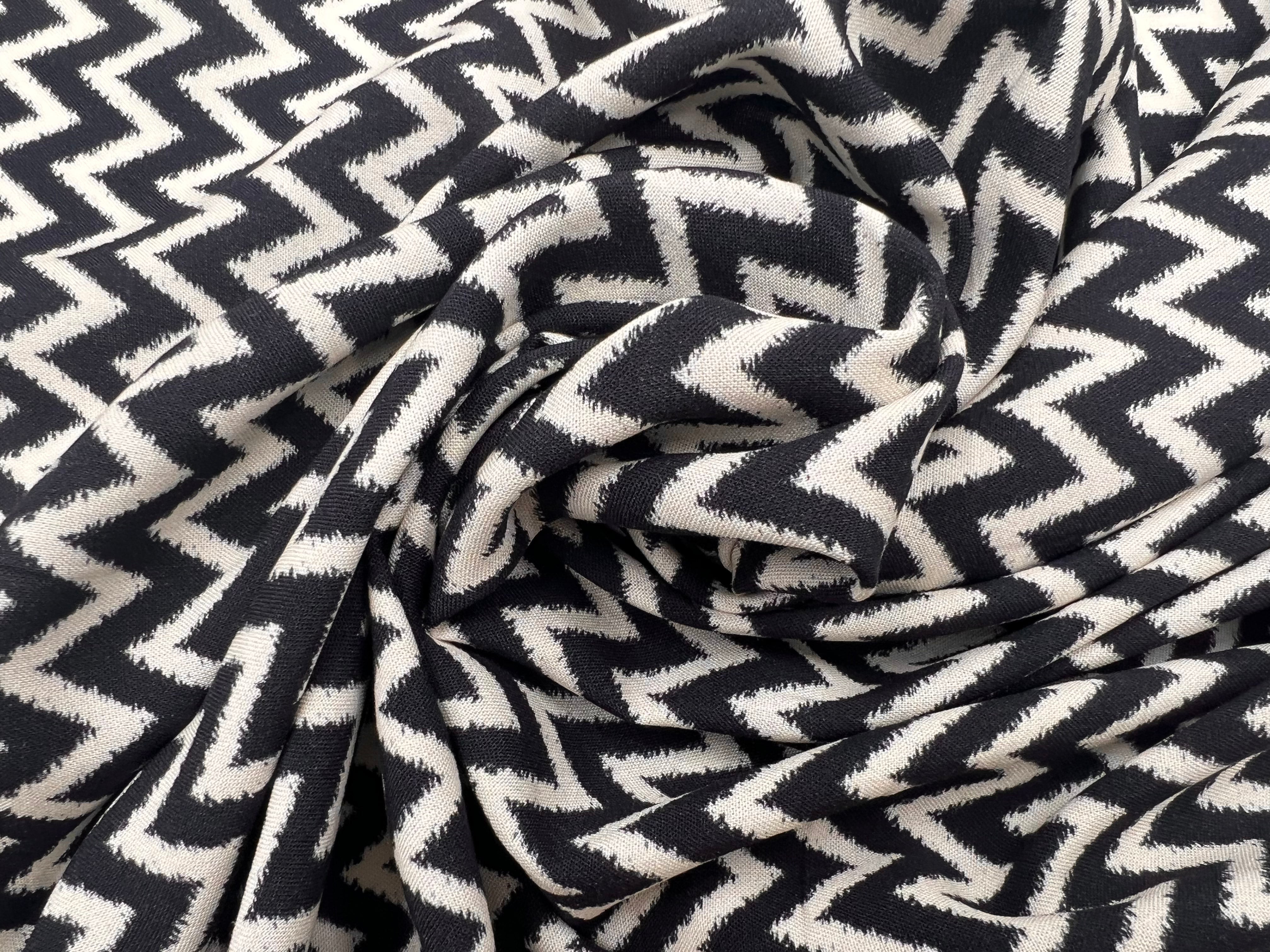 VISCOSE GÉOMÉTRIE CHIC NOIR MLC INTERN