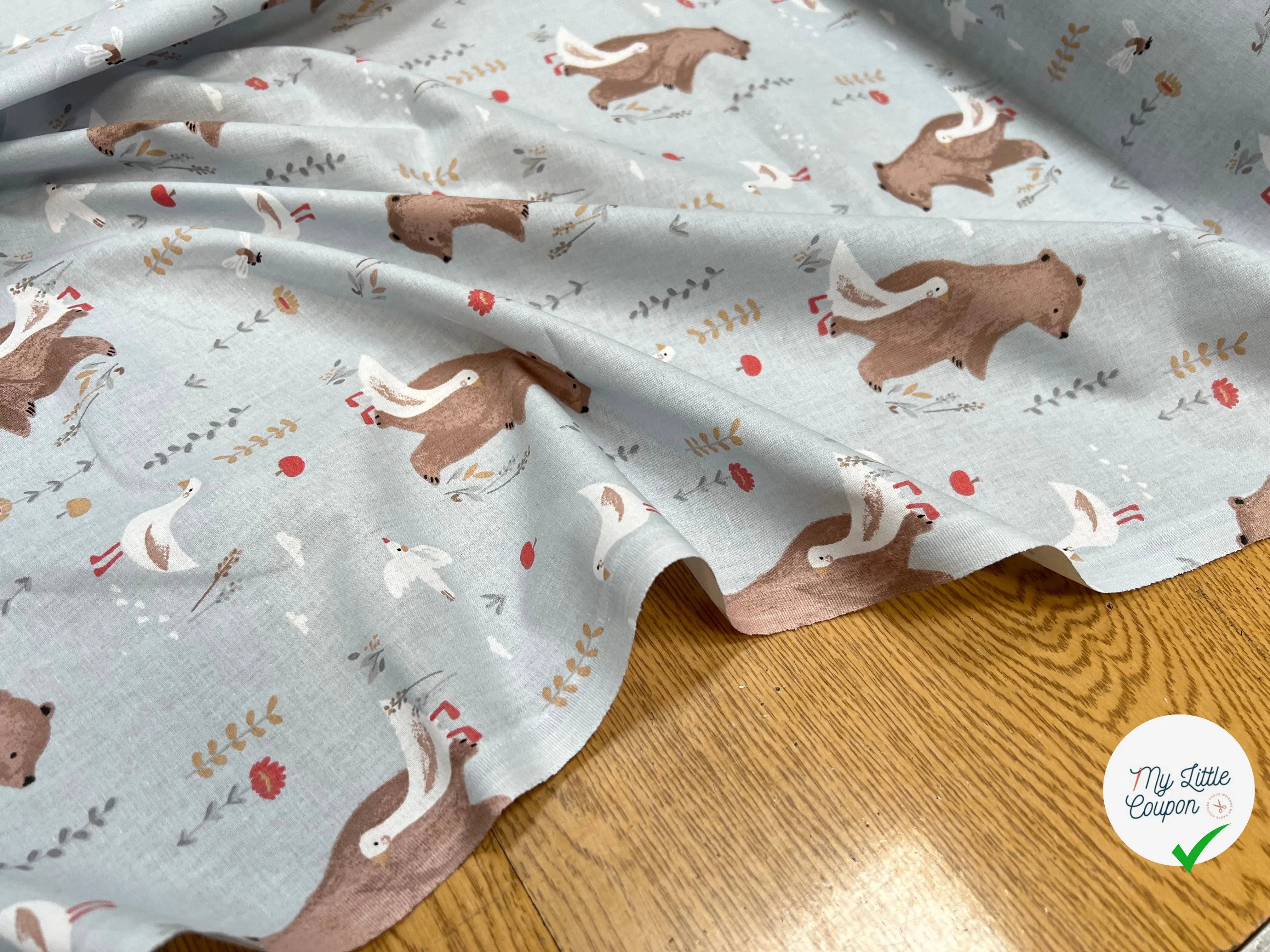 Coton Imprimé NOMINOE Vert / Marron - My Little Coupon