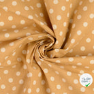Cretonne de coton à pois beige - My Little Coupon