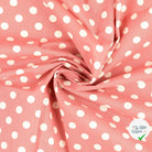 Cretonne de coton à pois bordeaux - My Little Coupon