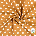 Cretonne de coton à pois marron - My Little Coupon