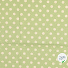 Cretonne de coton à pois menthe foncée - My Little Coupon