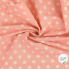 Cretonne de coton à pois rose clair - My Little Coupon