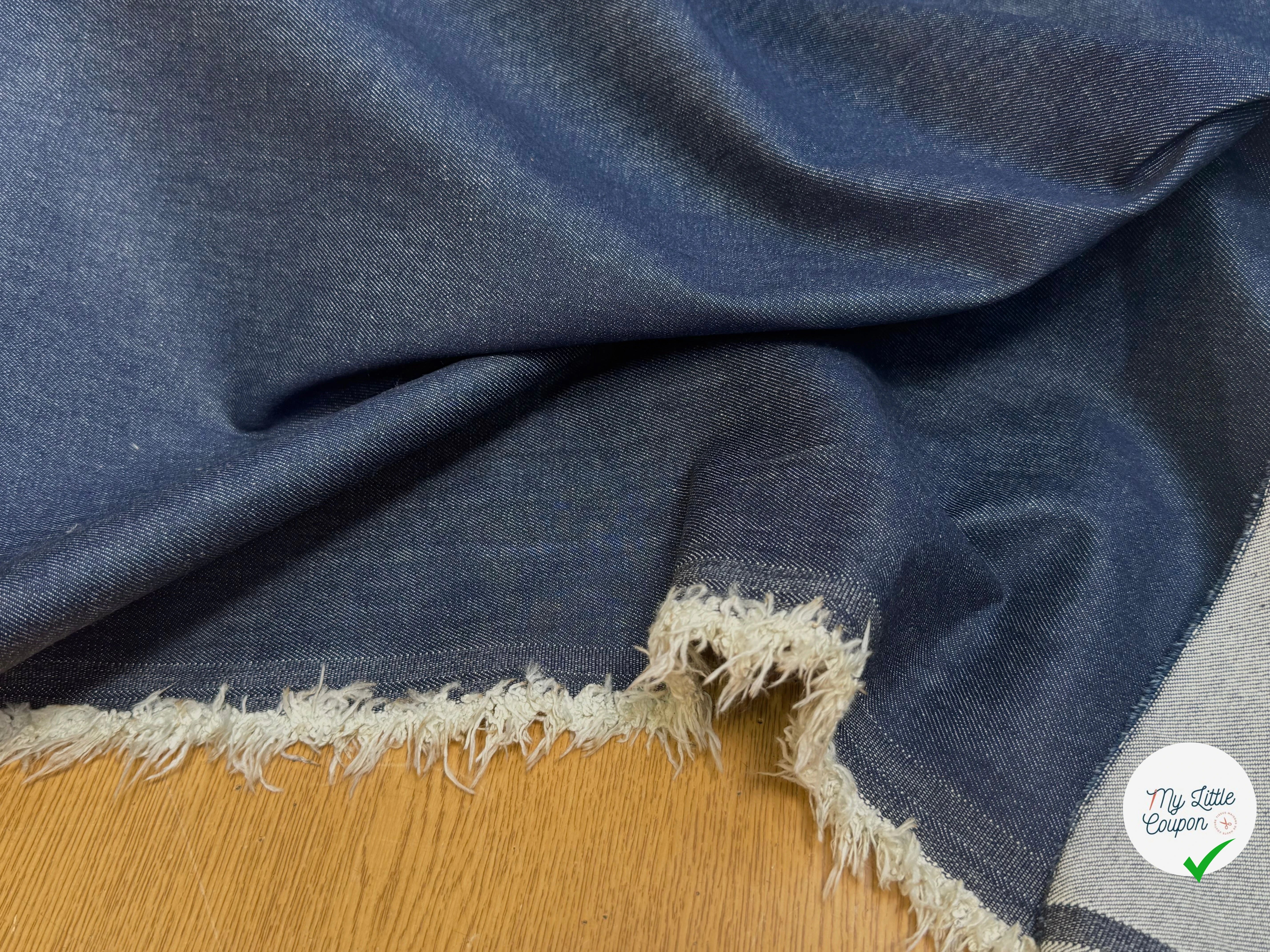 DENIM 97% COTON STRETCH MARINE/SIOUX - My Little Coupon
