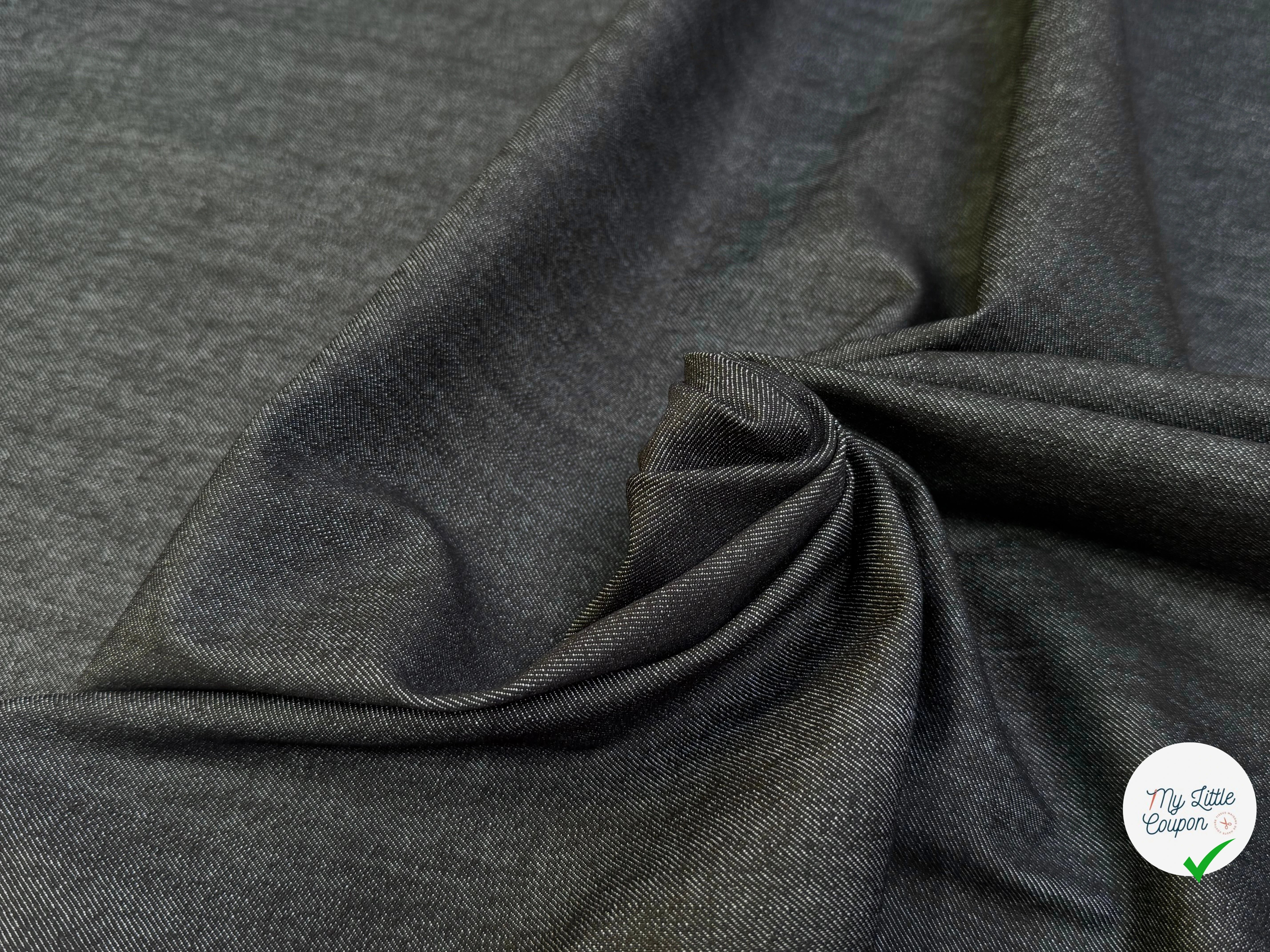 DENIM COTON NOIR ANTHRACITE LÉGÈREMENT STRETCH 78% COTON - My Little Coupon
