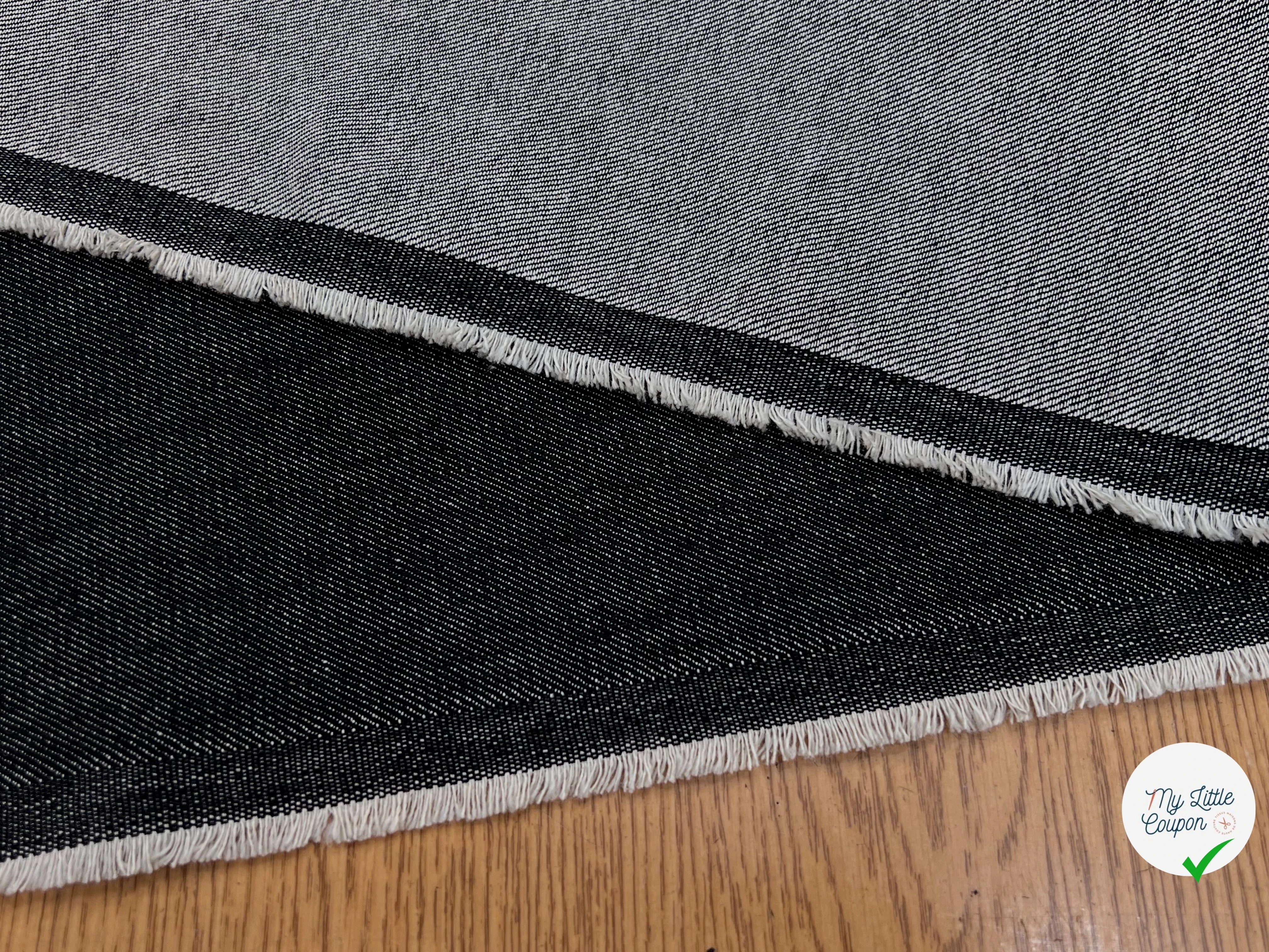 DENIM PRESTIGE SANMERO BLACK 100% COTON - My Little Coupon