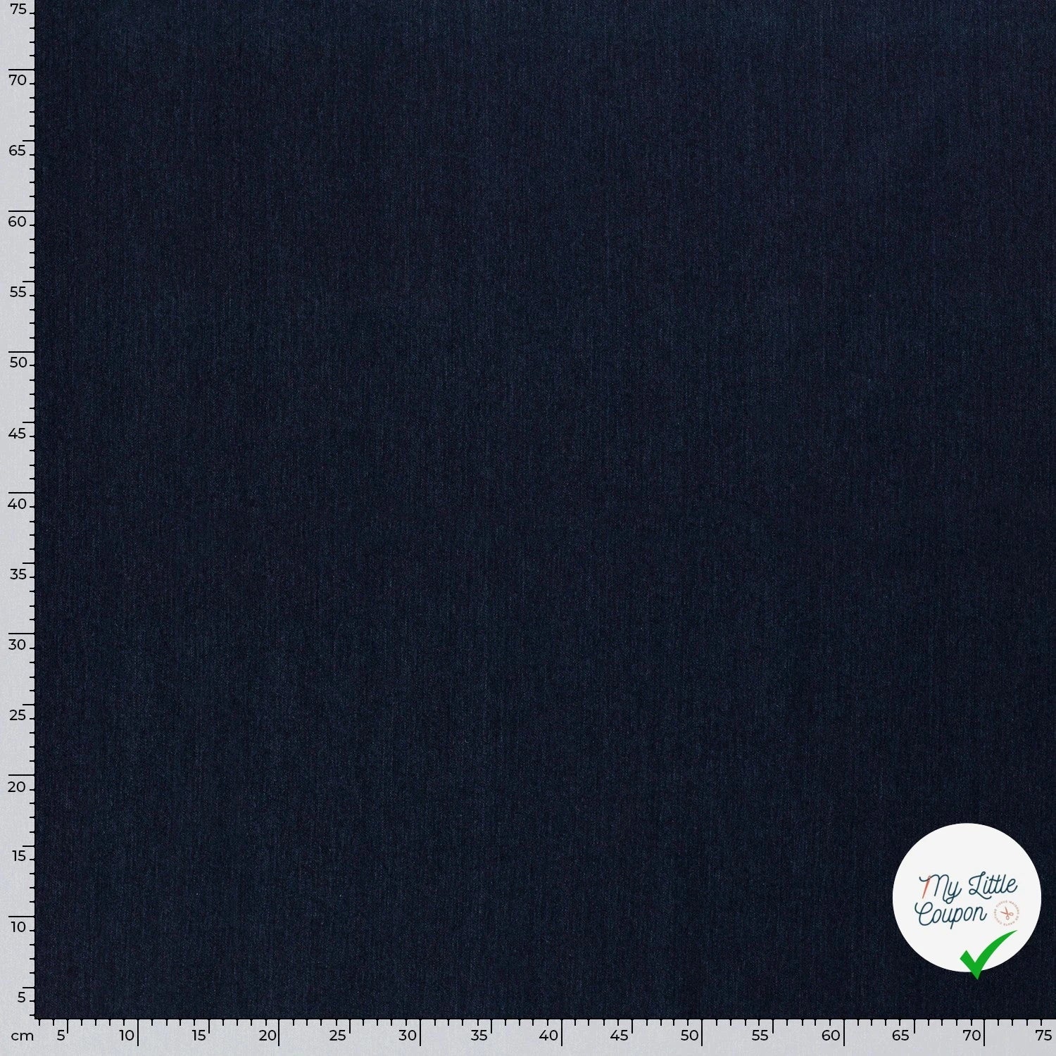 DENIM STRETCH PRÉ-LAVÉ BLEU MARINE 70% COTON - My Little Coupon