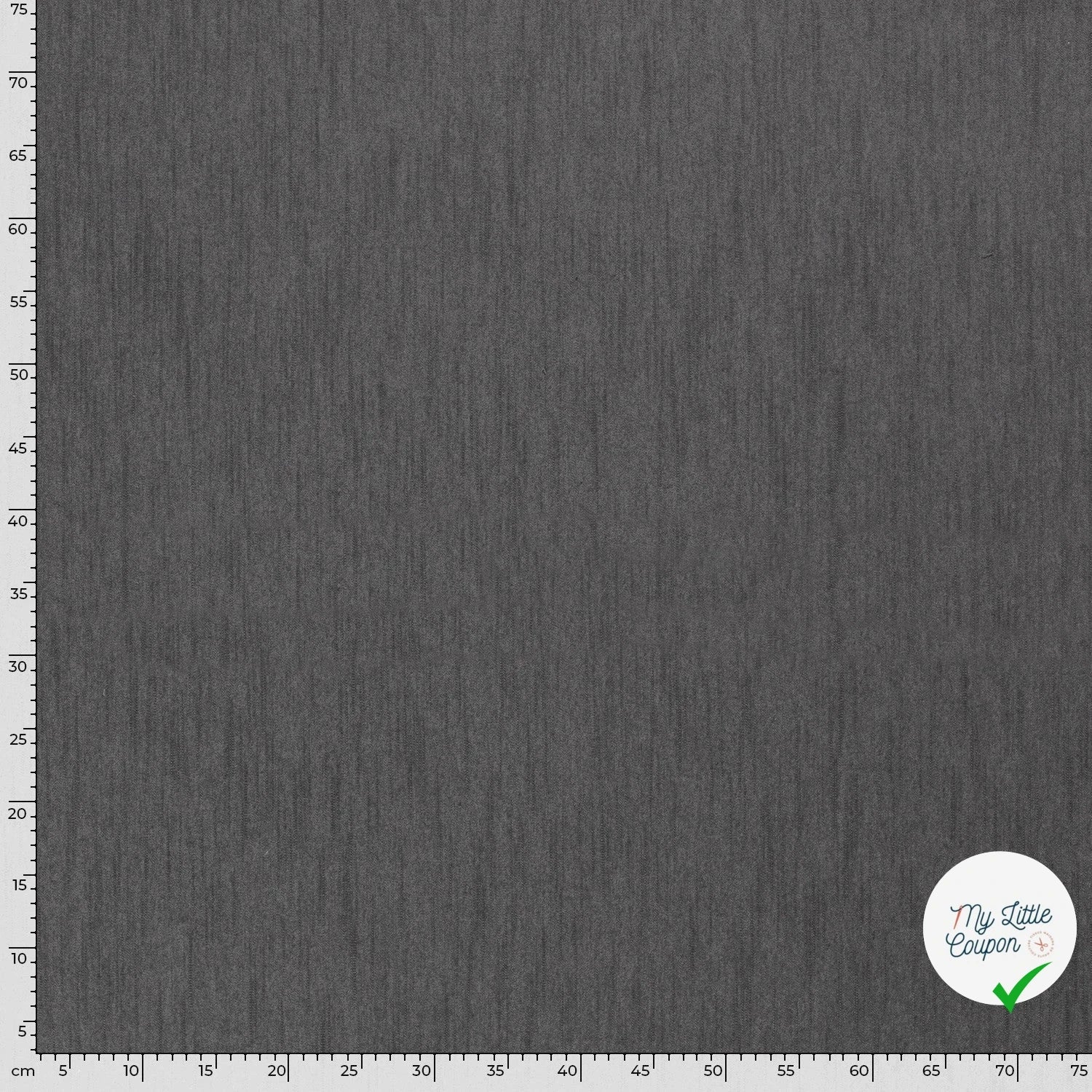 DENIM STRETCH SLUB GRIS FONCÉ 65% COTON - My Little Coupon