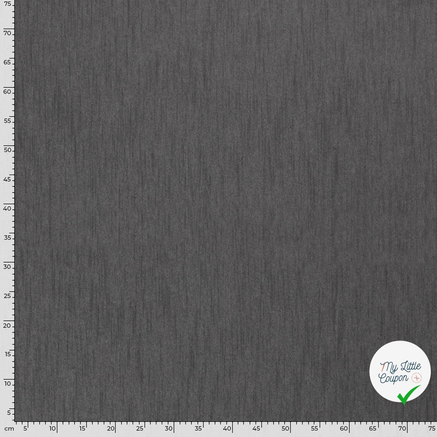 DENIM STRETCH SLUB GRIS FONCÉ 65% COTON - My Little Coupon