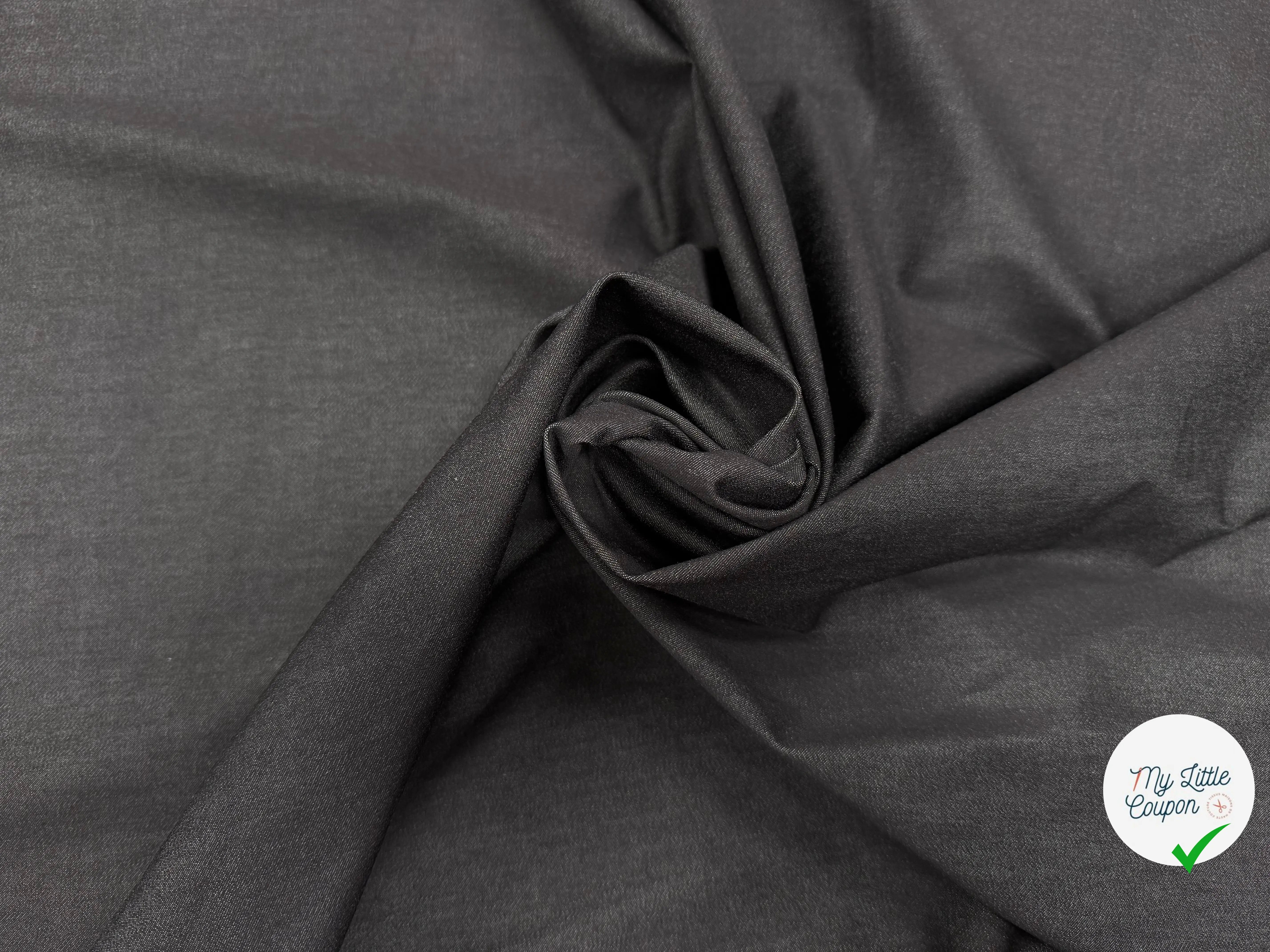 DENIM UNI NOIR ULTRA STRETCH - My Little Coupon