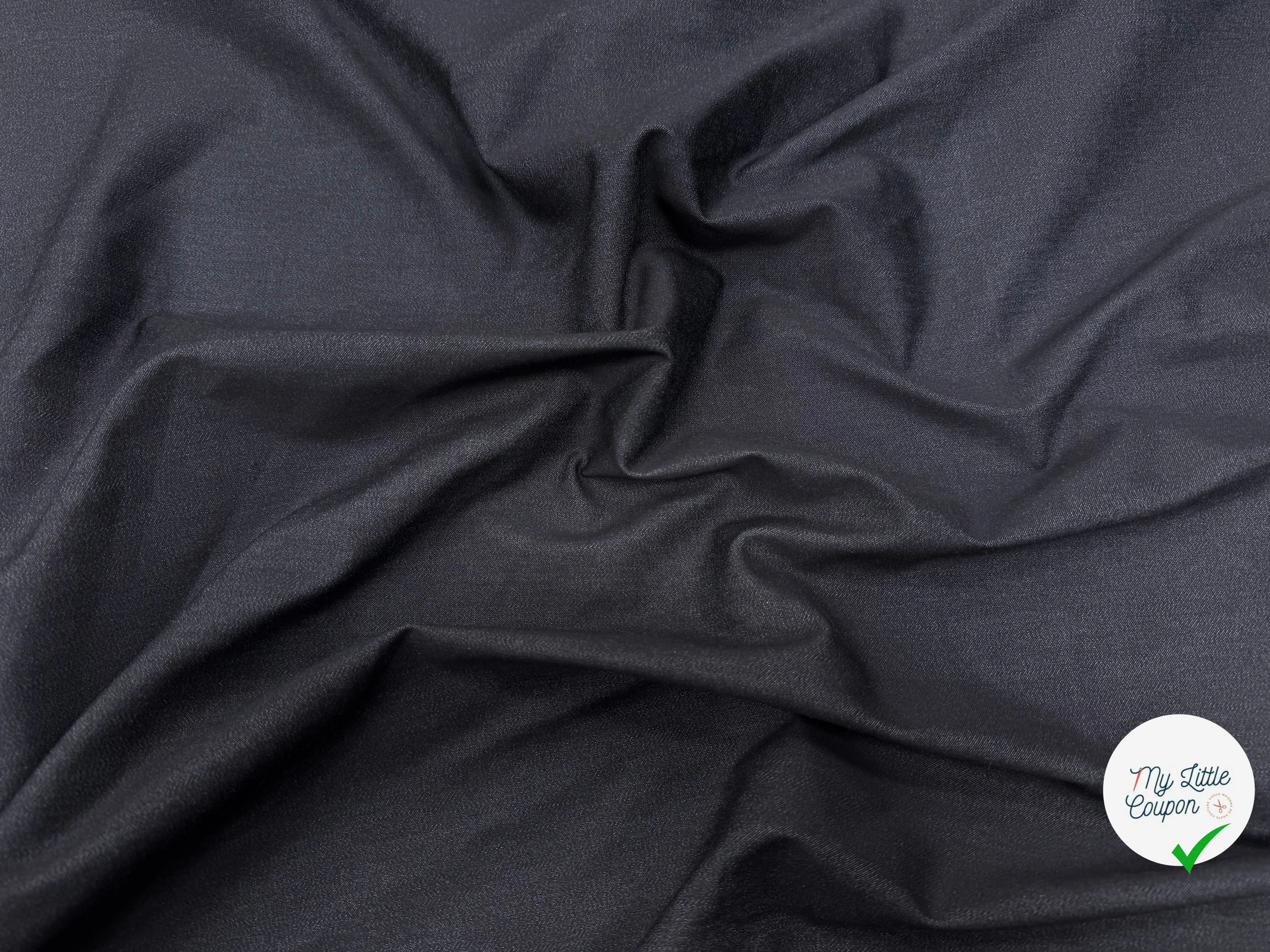 DENIM UNI NOIR ULTRA STRETCH - My Little Coupon