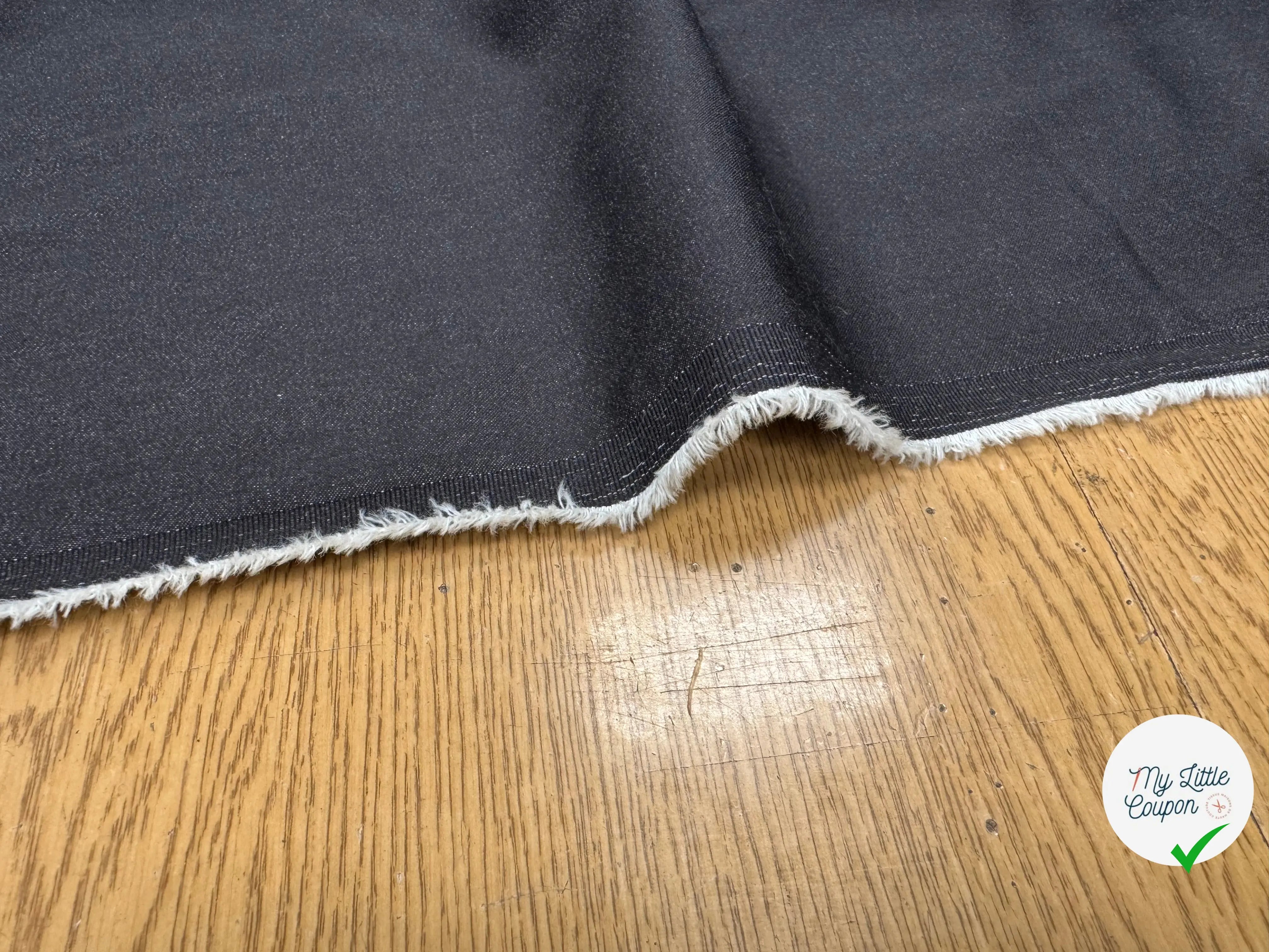 DENIM UNI NOIR ULTRA STRETCH - My Little Coupon