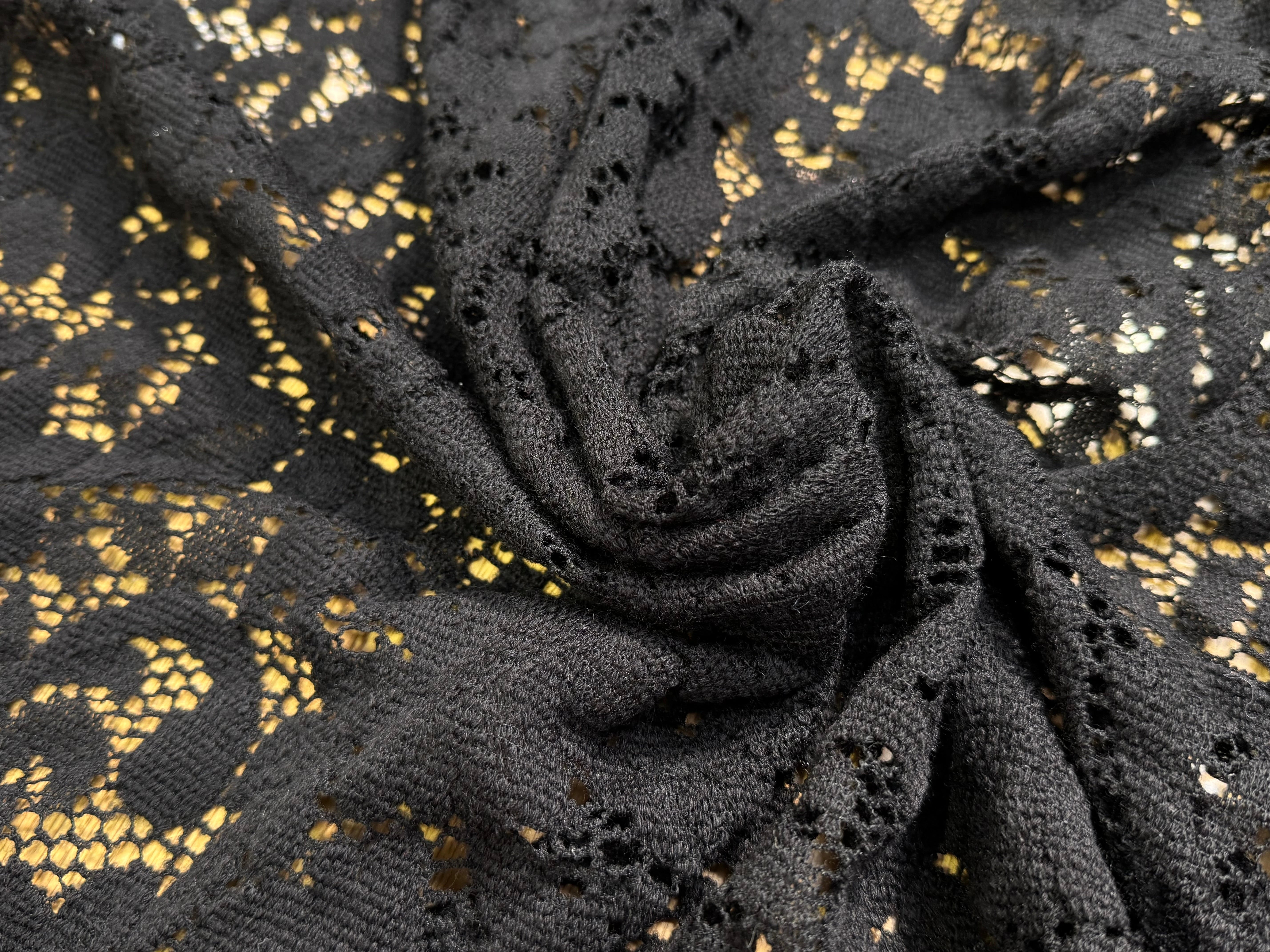 DENTELLE CHARMILLE LAINE STRETCH NOIR ULTRA BELLE - My Little Coupon