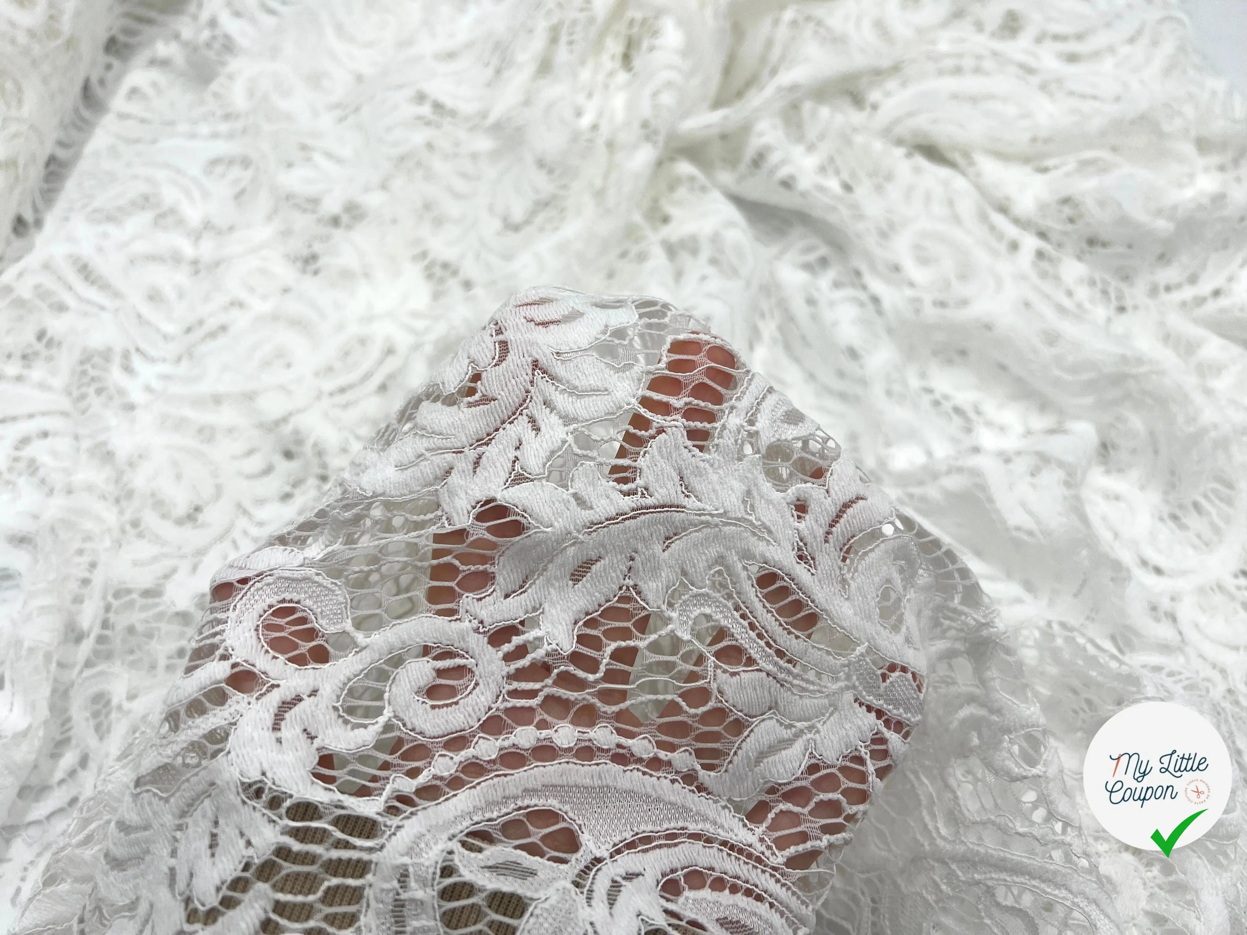 DENTELLE FLORALE BLANCHE - My Little Coupon - tissu - coudre