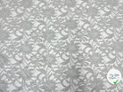 DENTELLE FLORALE GRIS PERLE - My Little Coupon - tissu - coudre