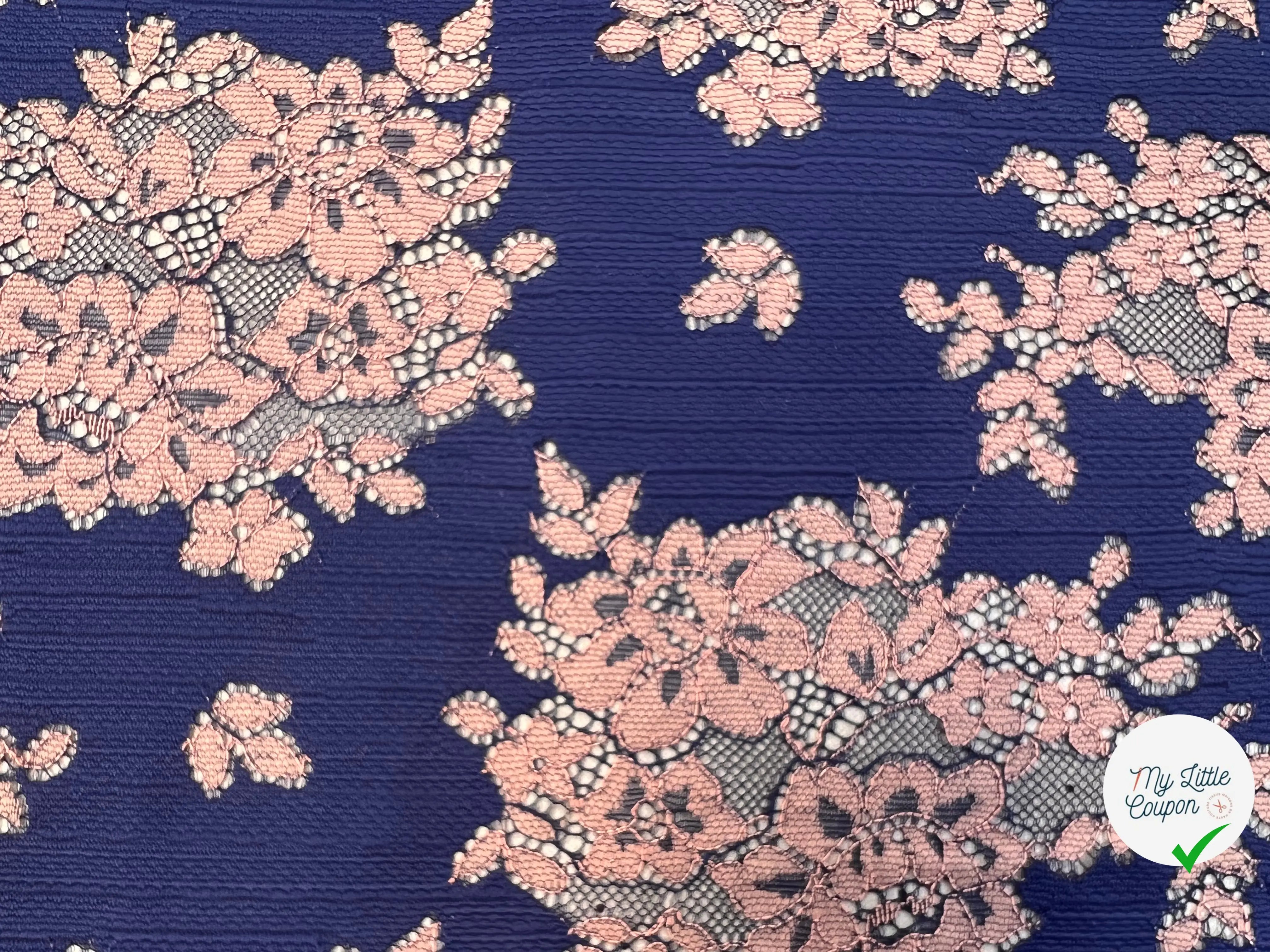 DENTELLE LACE NAVY AND CREAM MSO