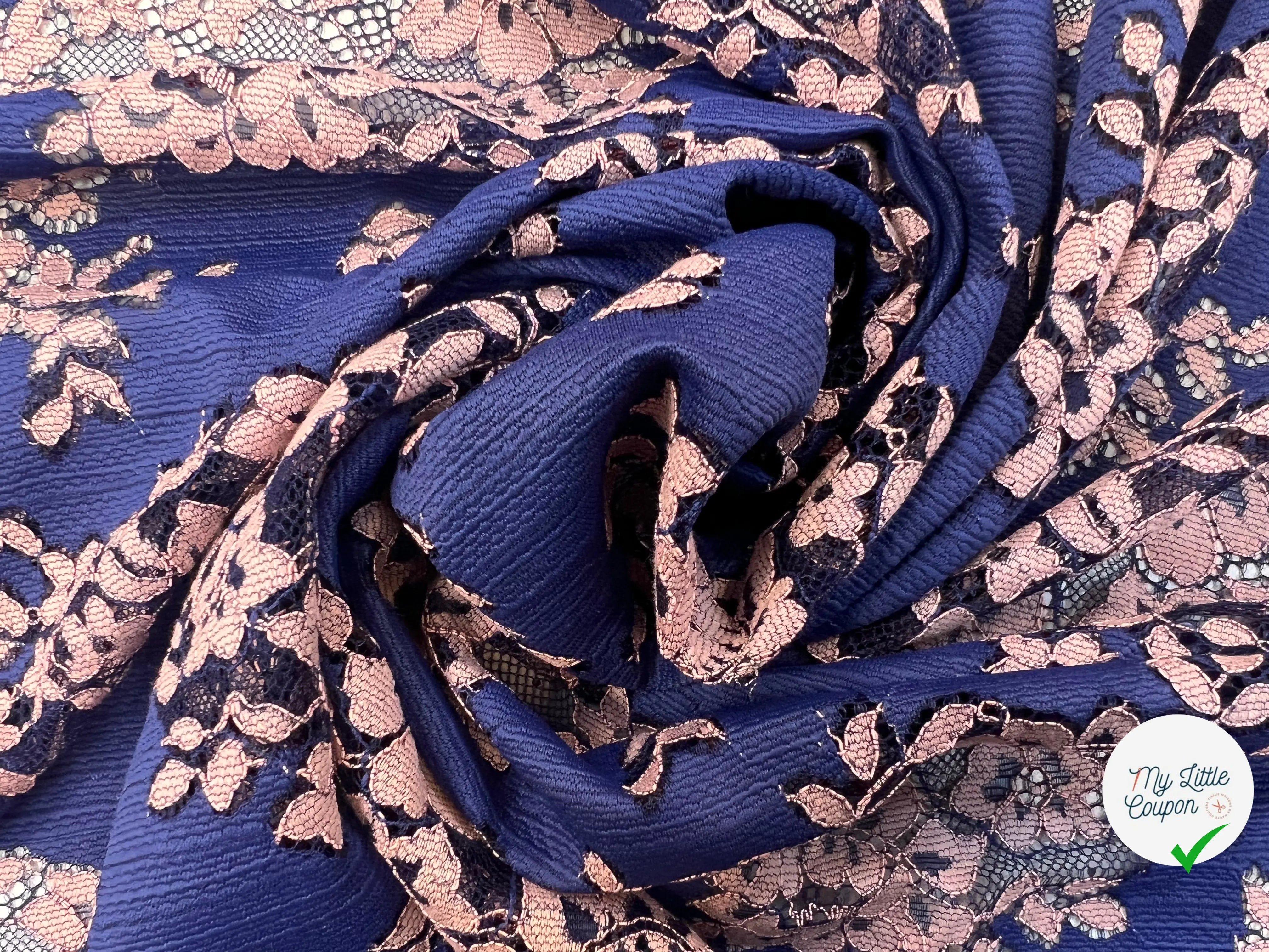 DENTELLE LACE NAVY AND CREAM MSO