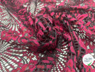 DENTELLE NOIR ET BURGUNDY CAMÉLIA LADY - My Little Coupon - tissu - coudre