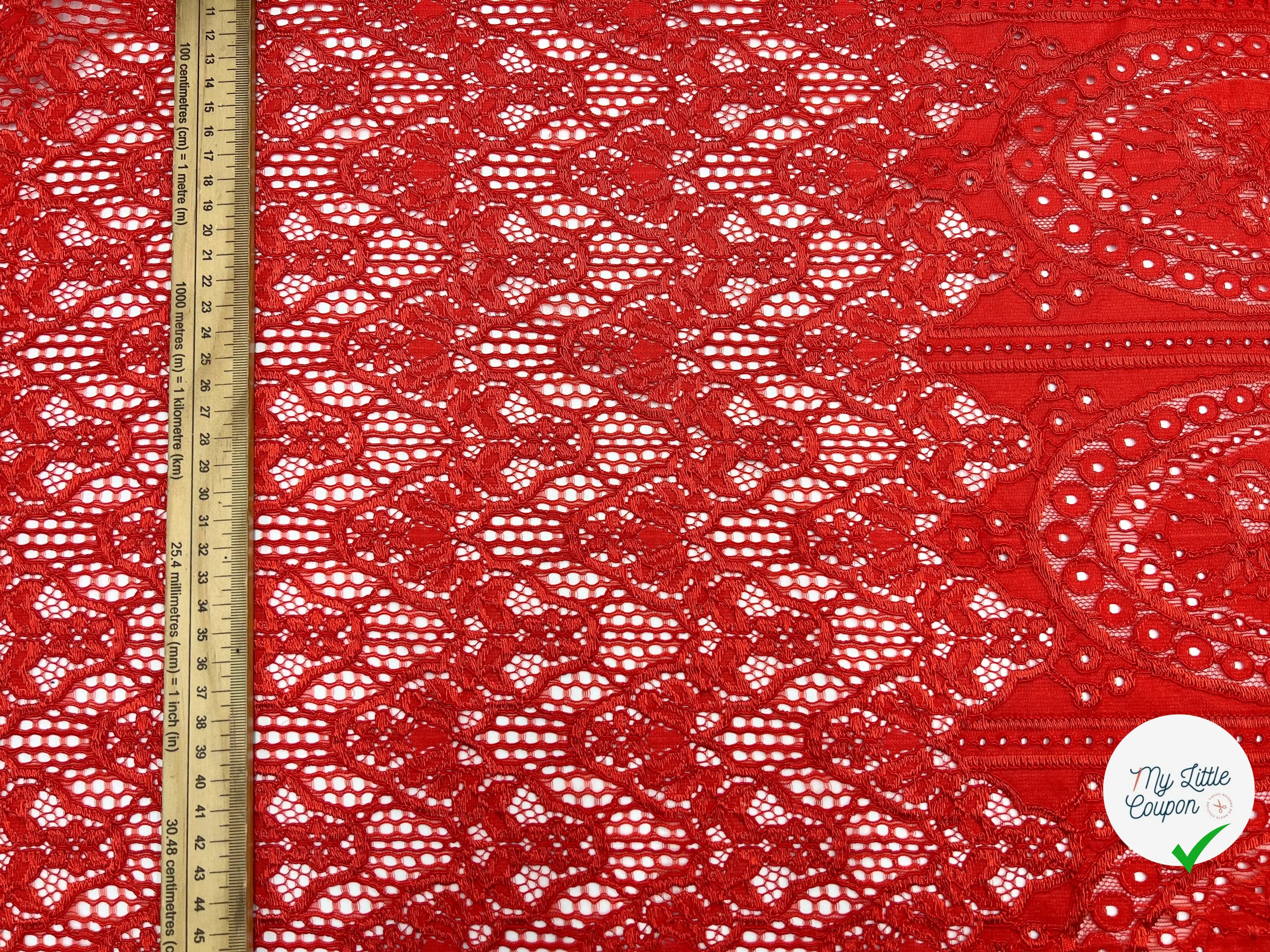 DENTELLE ORANGE FLASHY - My Little Coupon - tissu - coudre