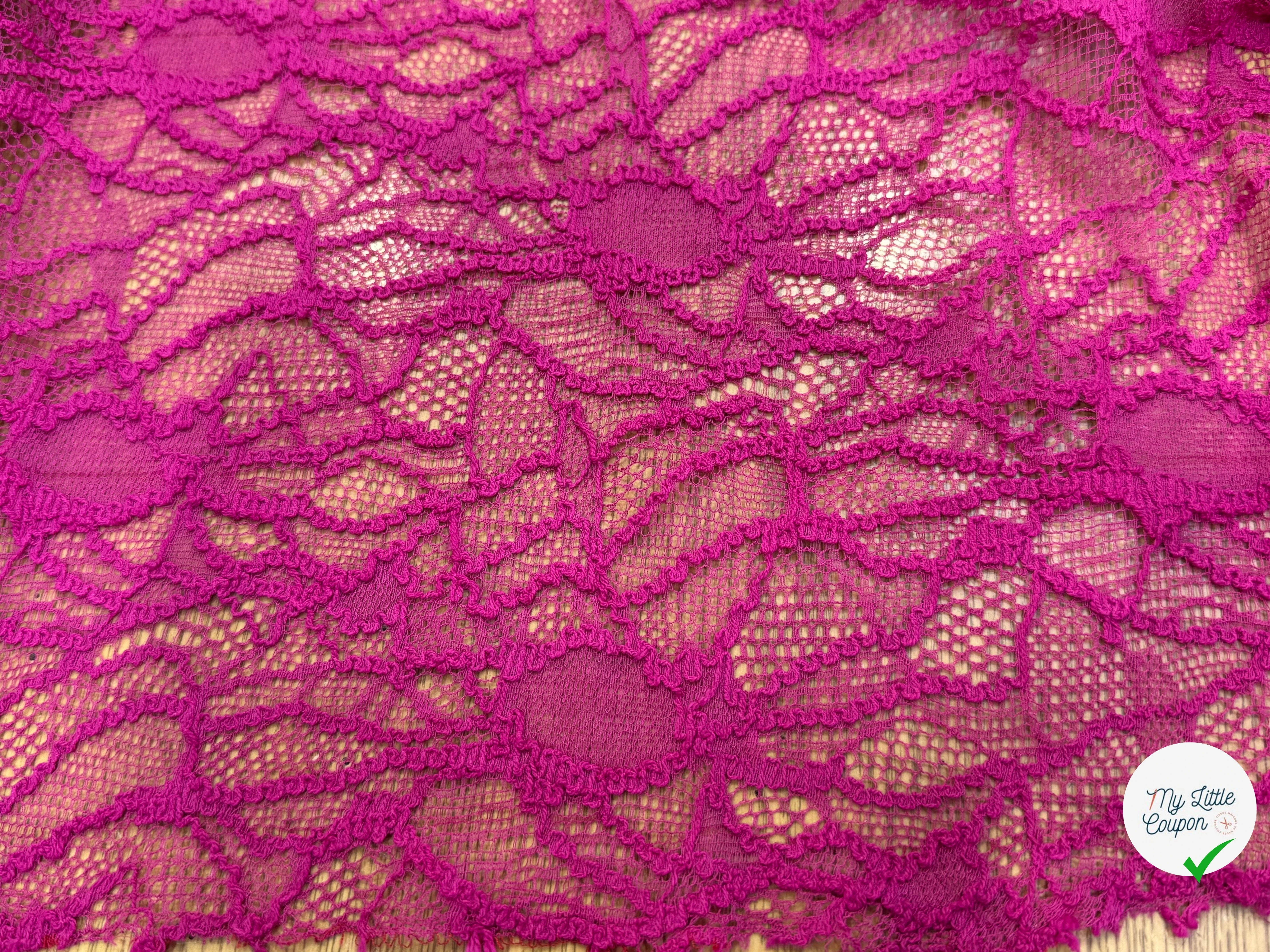 DENTELLE POLYCOTON STRETCH ROSE - My Little Coupon