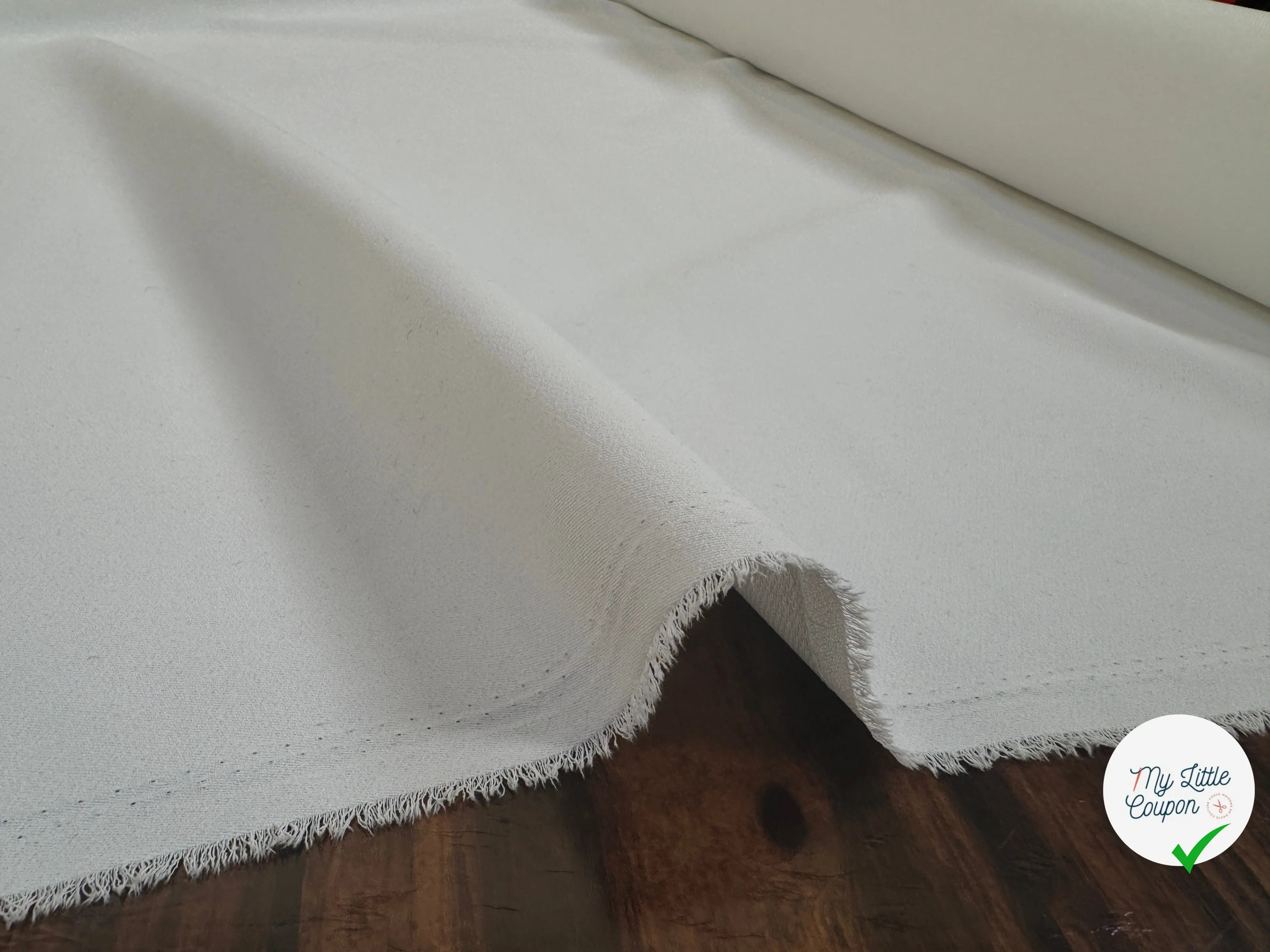 DOUBLE CREPE BLANC 100% POLYESTER QUALITE JAPON - My Little Coupon