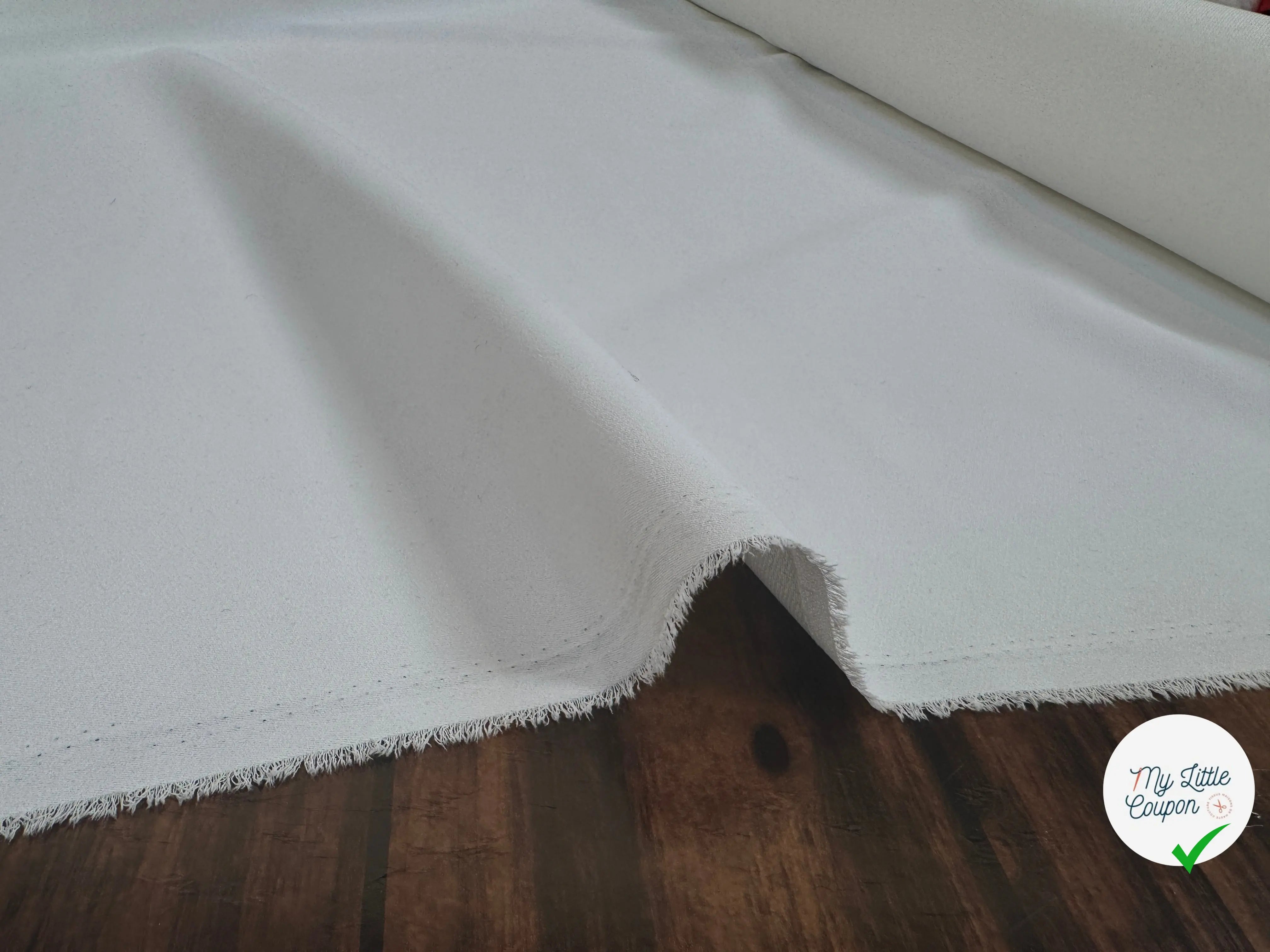 DOUBLE CREPE BLANC 100% POLYESTER QUALITE JAPON - My Little Coupon