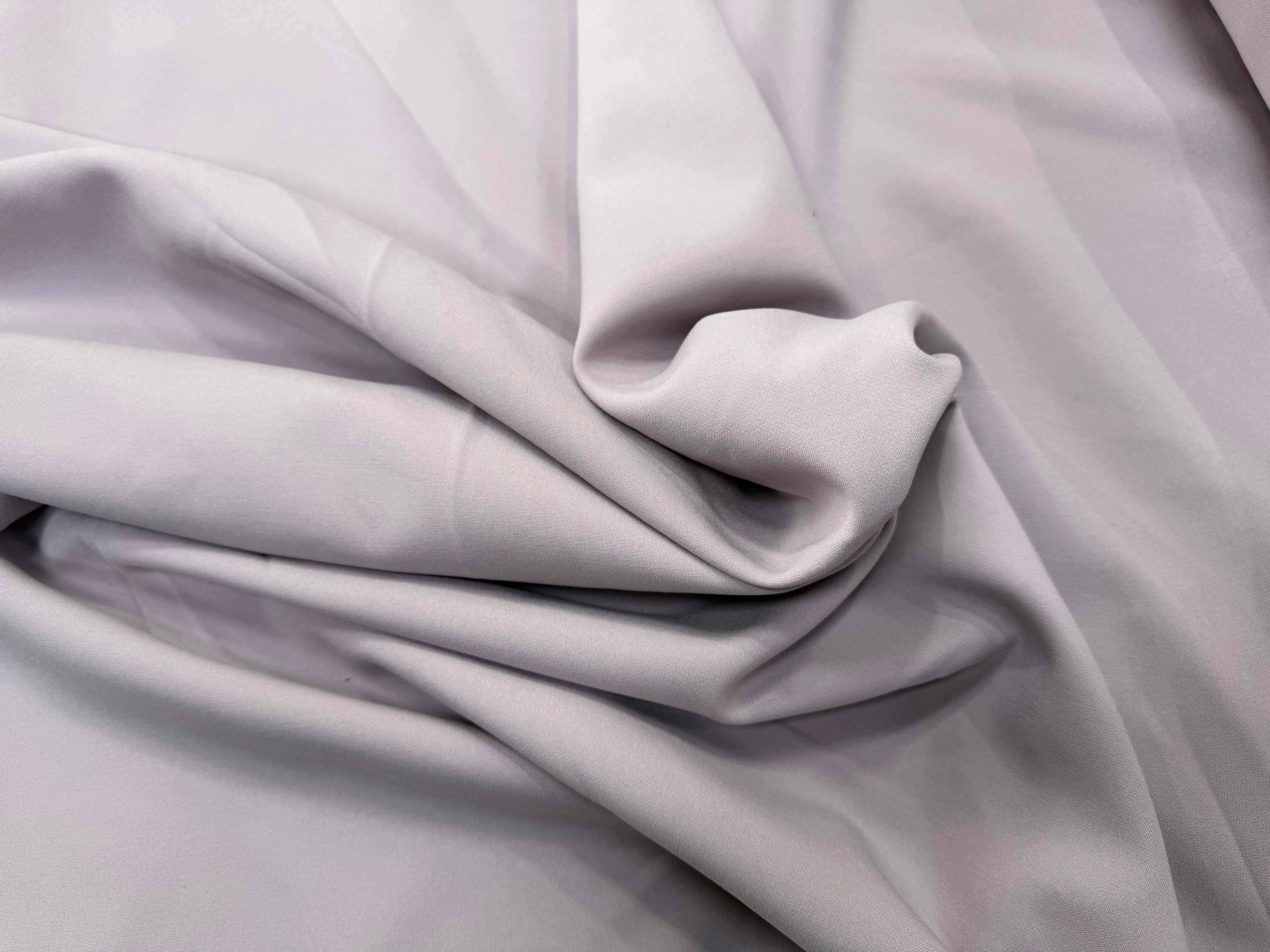 DOUBLE CREPE LOURD LILAS CLAIR POLYESTER COTON - My Little Coupon