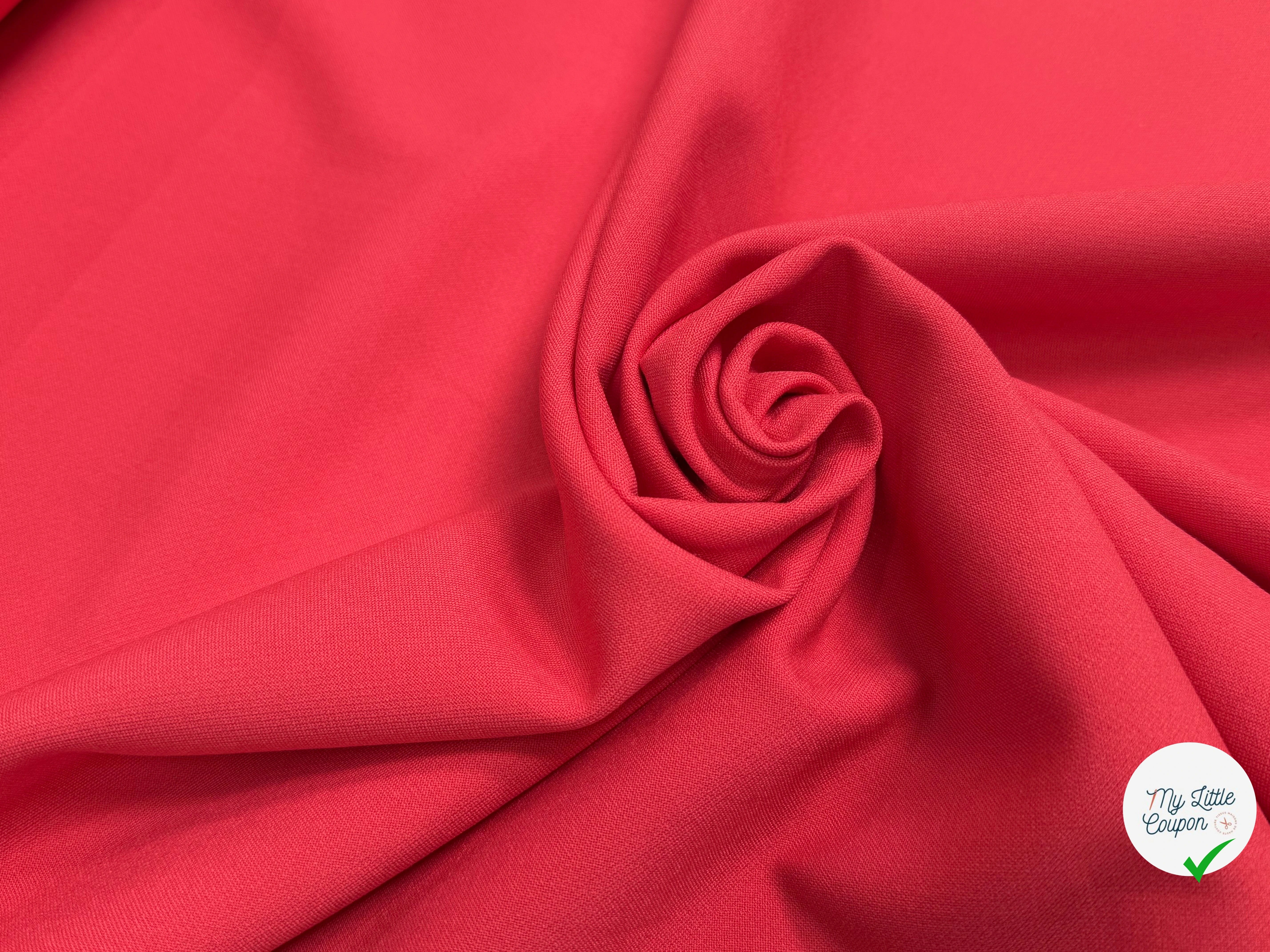 DOUBLE CREPE LOURD STRETCH ORANNGE PASTÈQUE - My Little Coupon