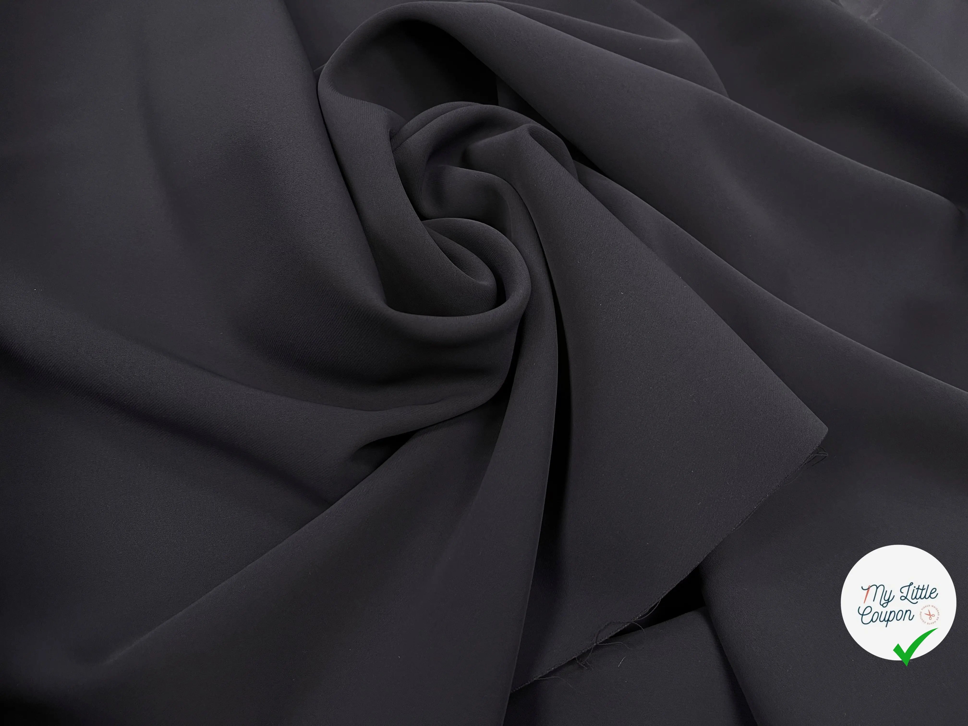 DOUBLE ETOFFE CREPE SUBLIME TENUE DARK NAVY - My Little Coupon