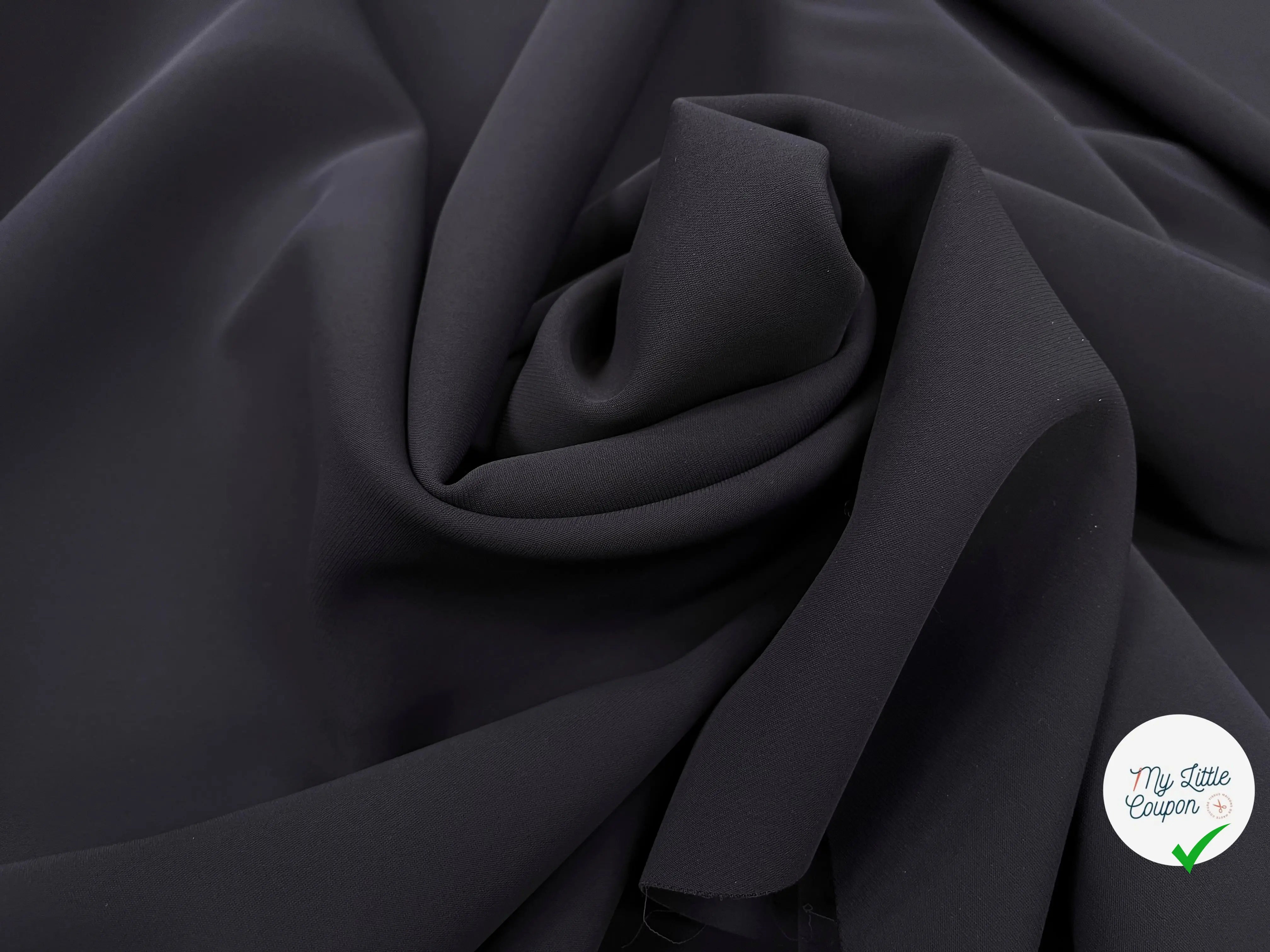 DOUBLE ETOFFE CREPE SUBLIME TENUE DARK NAVY - My Little Coupon