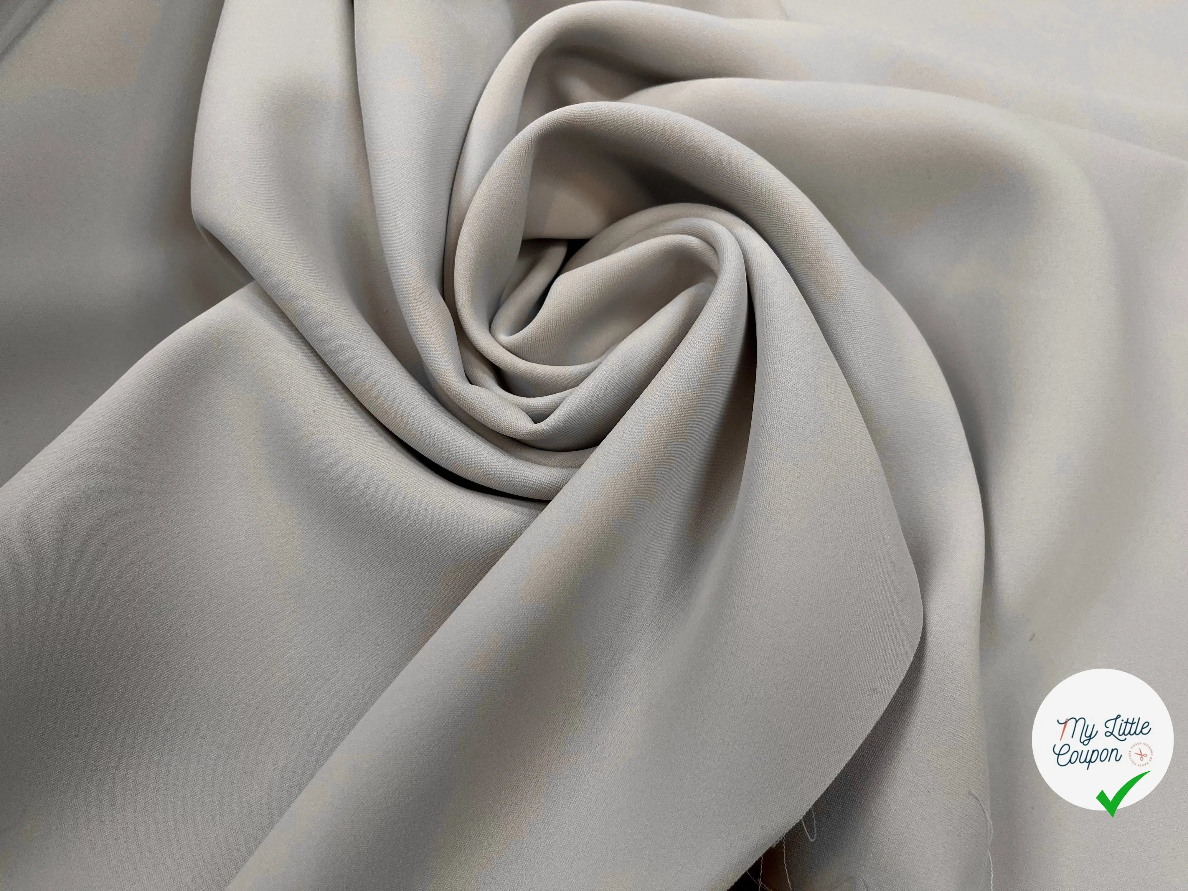DOUBLE ETOFFE CREPE SUBLIME TENUE DIRTY WHITE - My Little Coupon