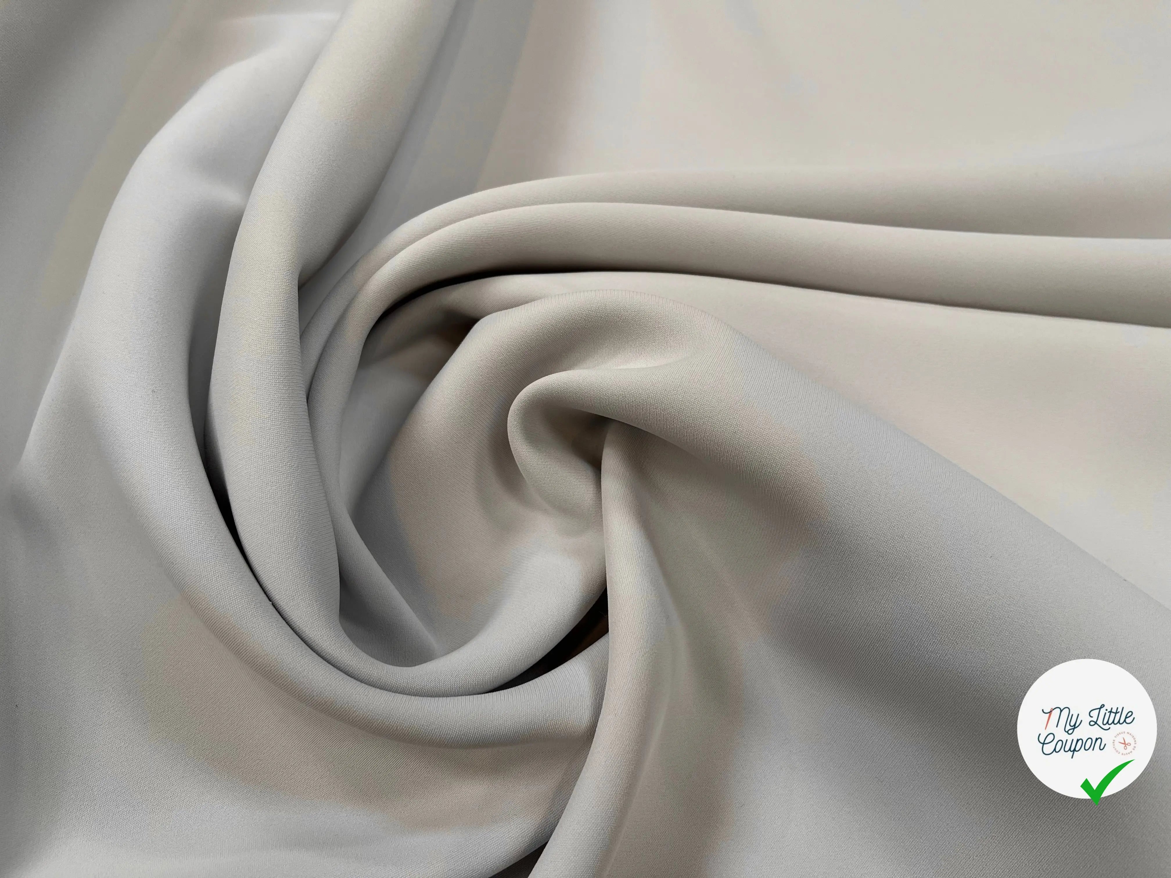 DOUBLE ETOFFE CREPE SUBLIME TENUE DIRTY WHITE - My Little Coupon