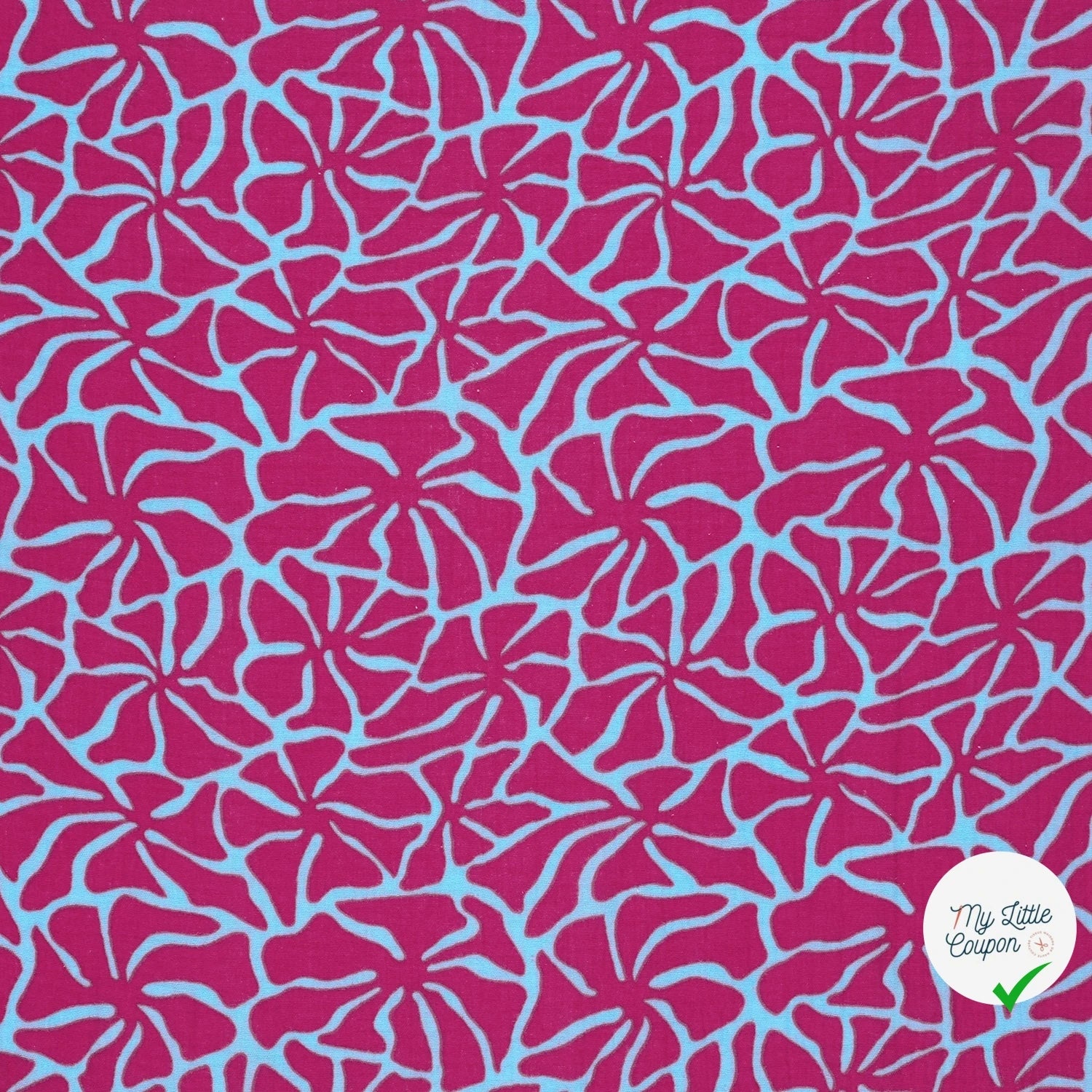 DOUBLE GAZE ABSTRAIT GLACE BLEU - My Little Coupon