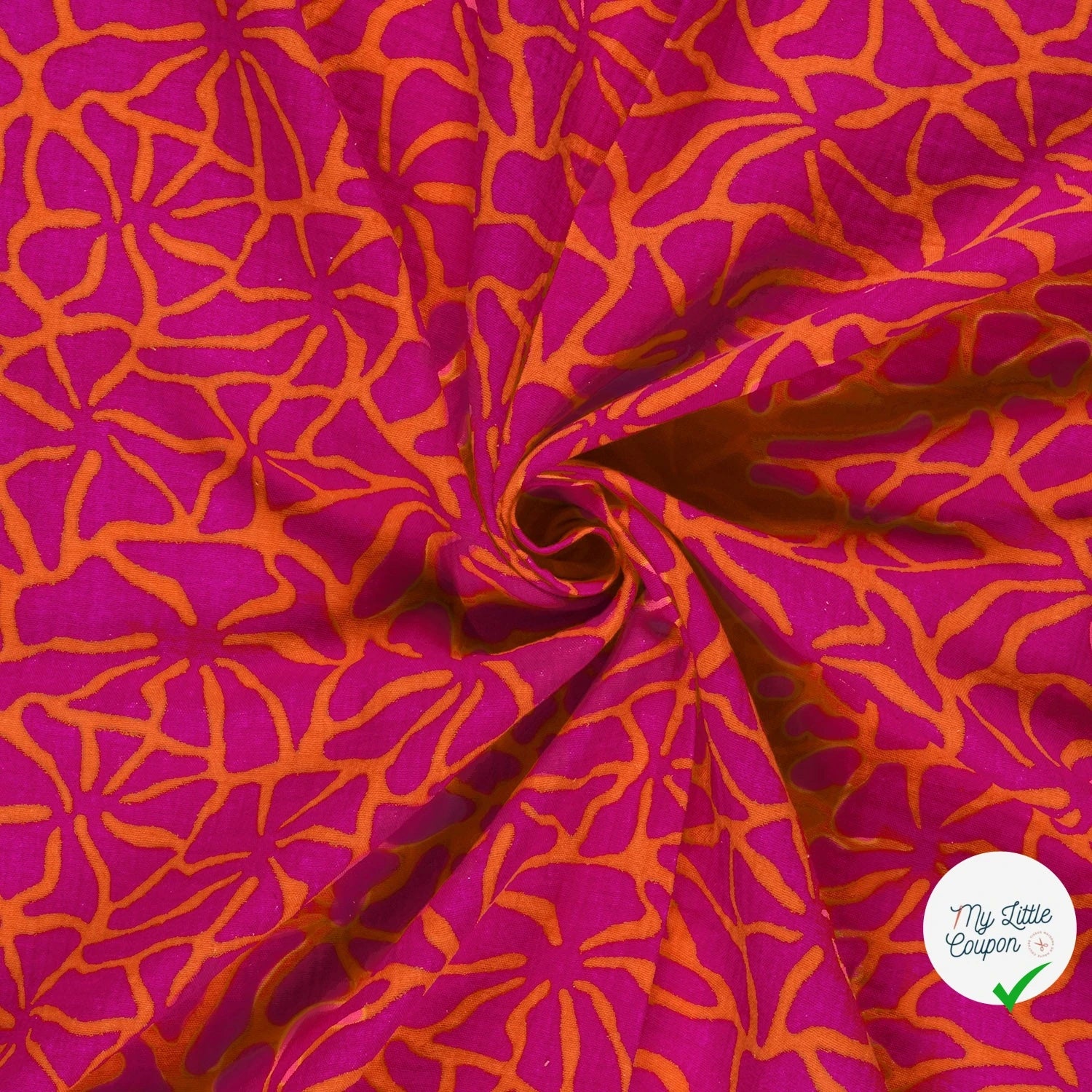 DOUBLE GAZE ABSTRAIT ORANGE - My Little Coupon