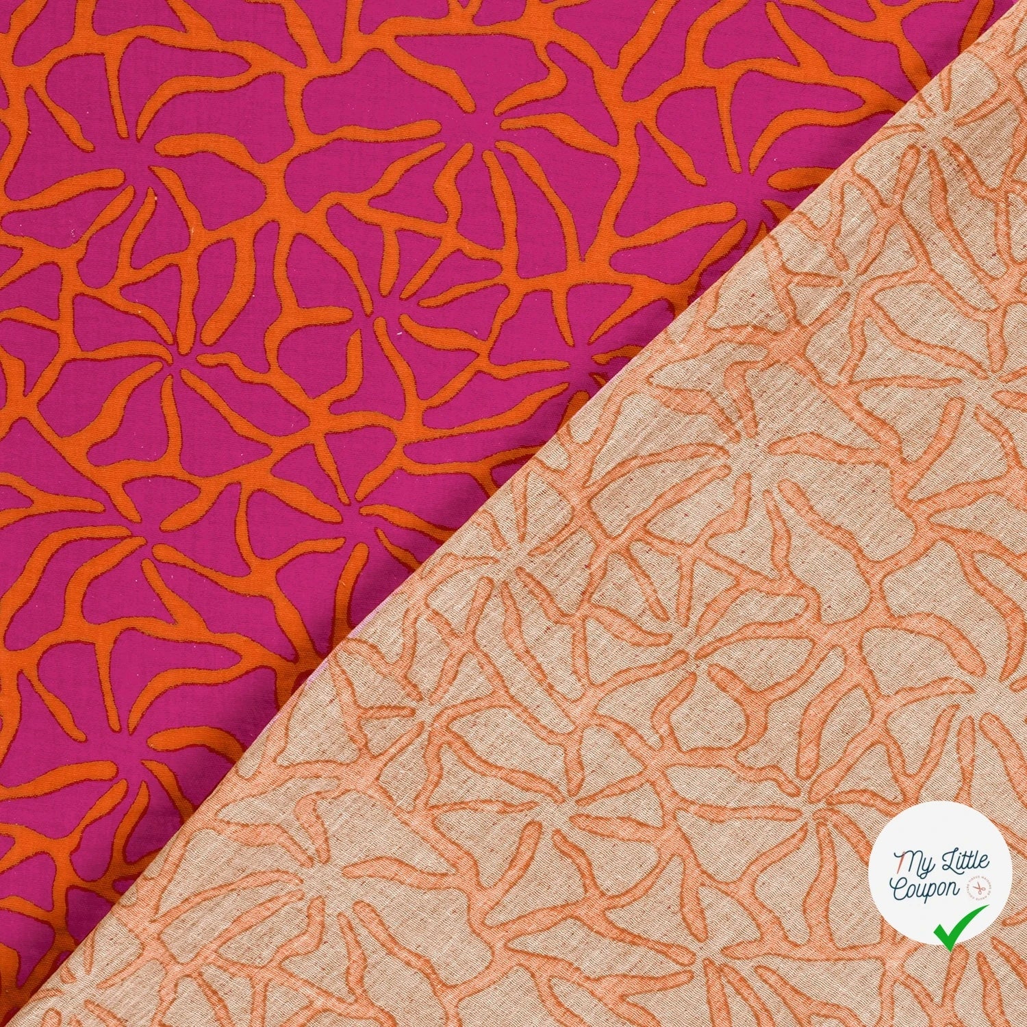 DOUBLE GAZE ABSTRAIT ORANGE - My Little Coupon