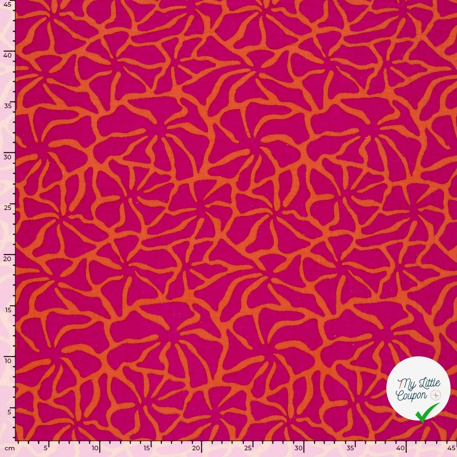 DOUBLE GAZE ABSTRAIT ORANGE - My Little Coupon