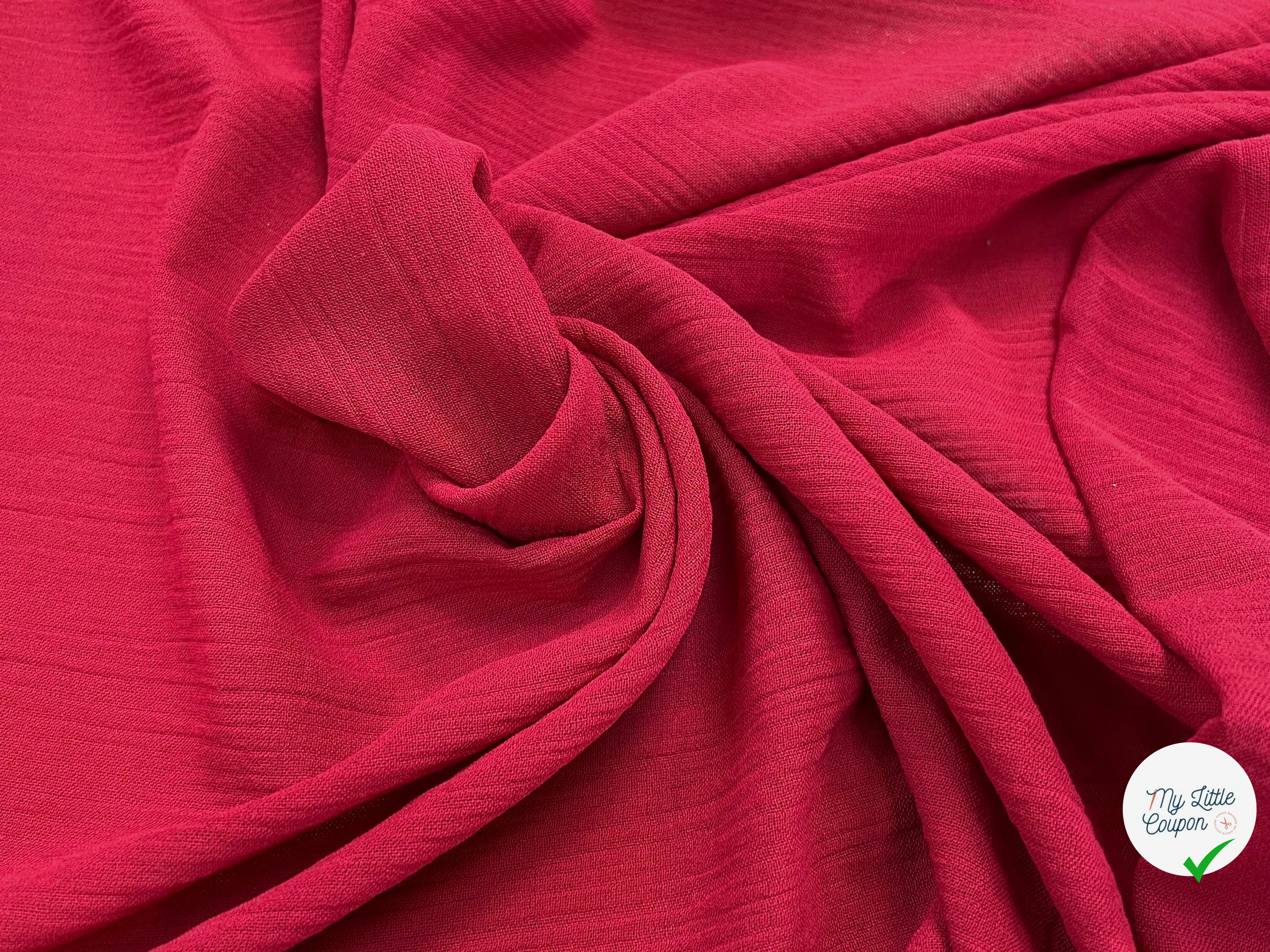 DOUBLE GAZE COUTURE ROUGE 110CM - My Little Coupon