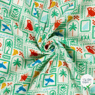 DOUBLE GAZE DE COTON ANIMAUX BLANC CASSÉ - My Little Coupon