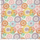 DOUBLE GAZE DE COTON FLEURS BLANC CASSÉ - My Little Coupon