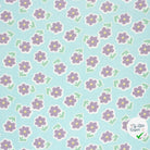 DOUBLE GAZE DE COTON FLEURS GLACE BLEU - My Little Coupon
