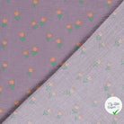 DOUBLE GAZE DE COTON FLEURS LILAS - My Little Coupon